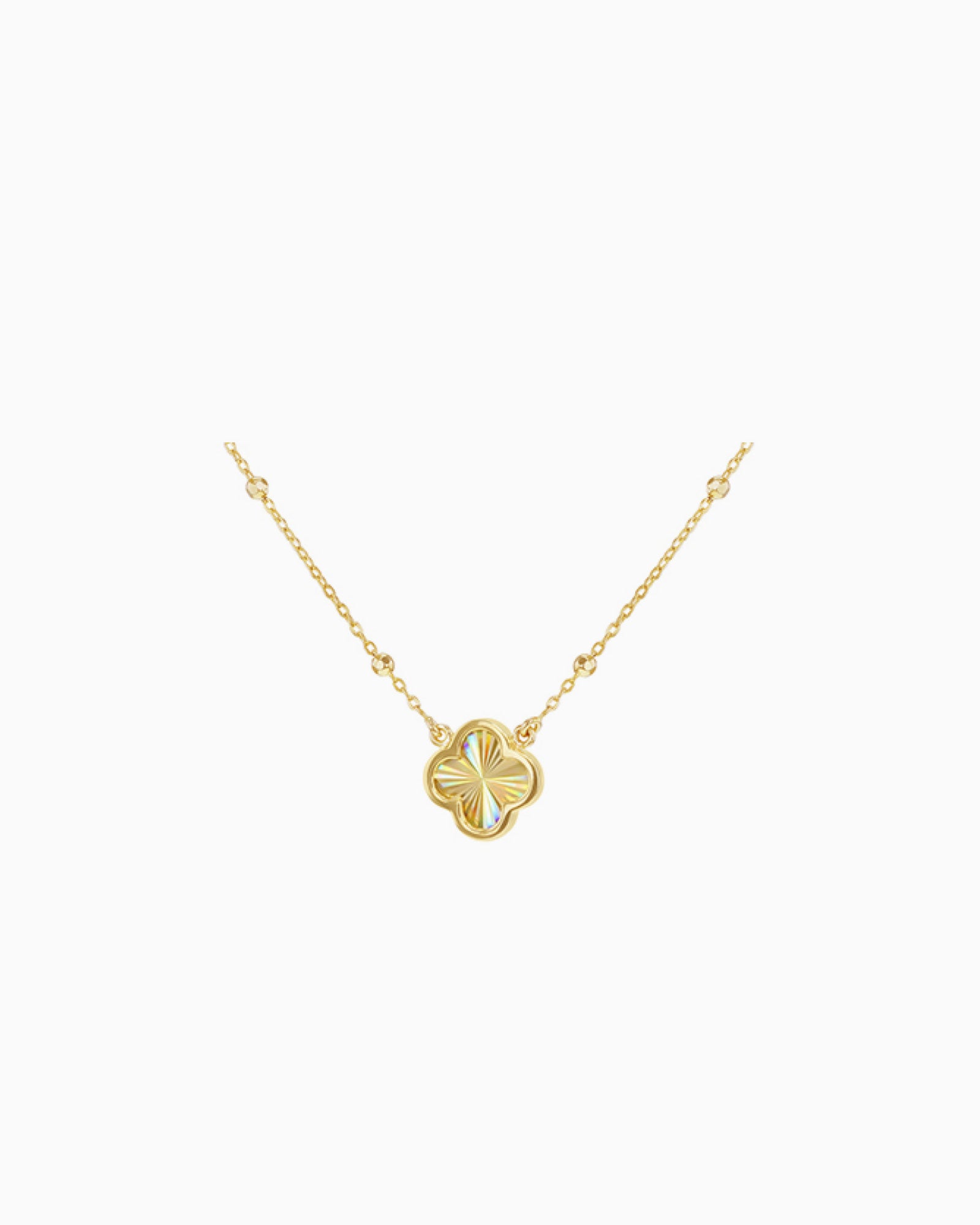 Essentials 9K Gold Rainbow Petal Necklace