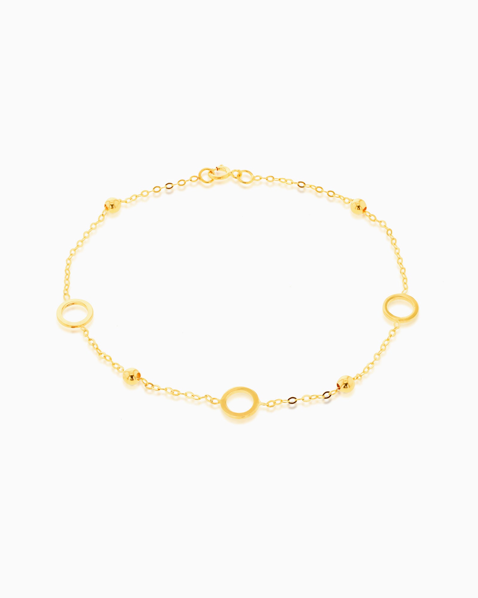 Essentials 9K Gold Circle Bead Bracelet