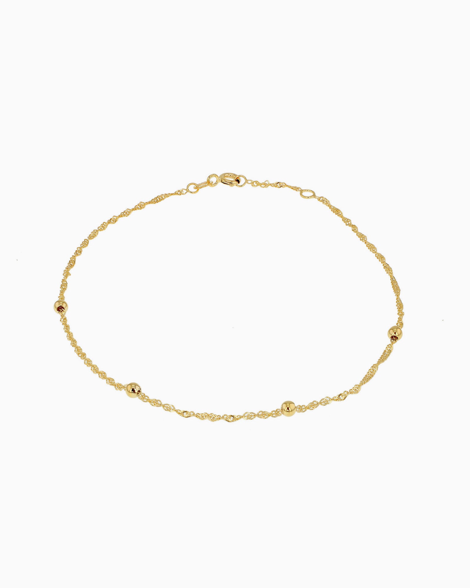 Essentials 9K Gold Twist Anklet