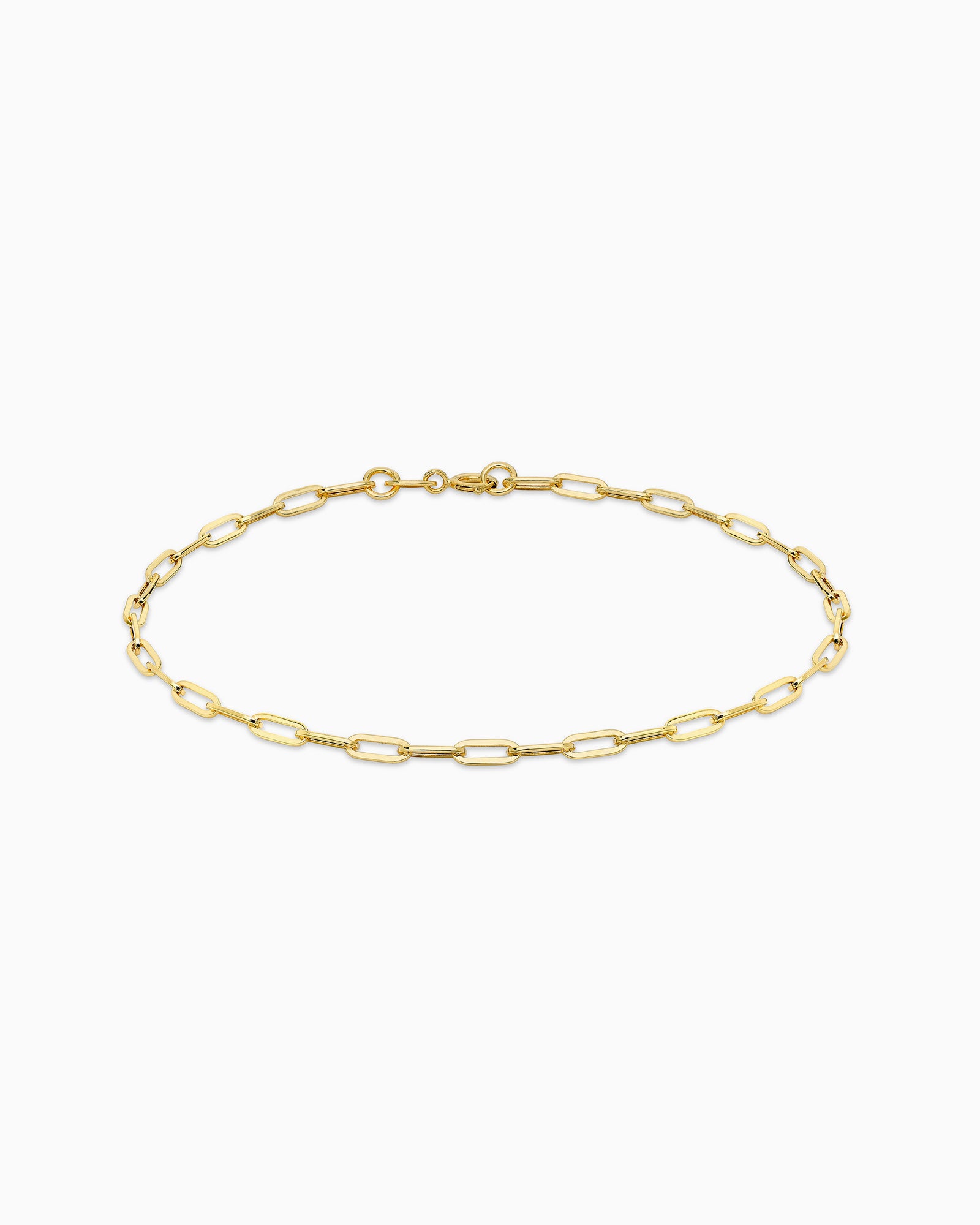 Essentials 9K Gold Thin Paper Link Bracelet