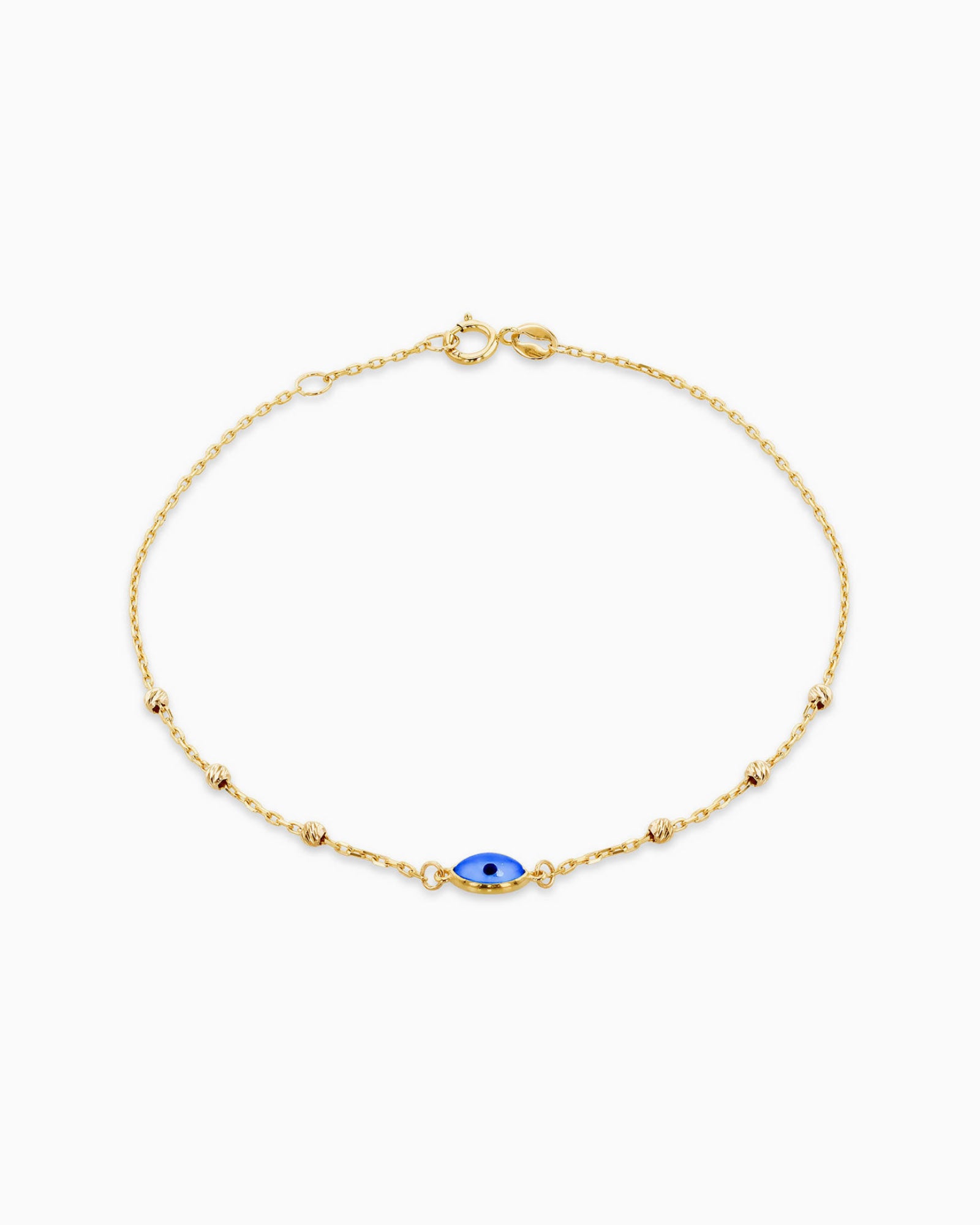 Essentials 9K Gold Evil Eye Ball Bracelet