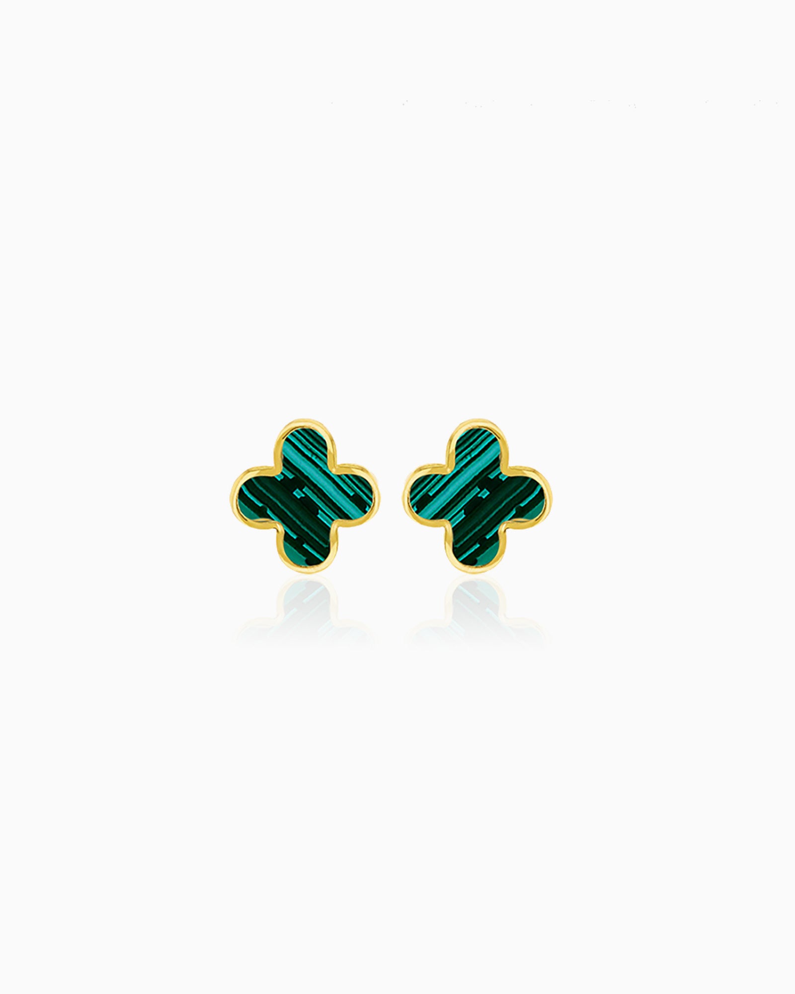 Essentials 9K Gold Petal Stud Earrings