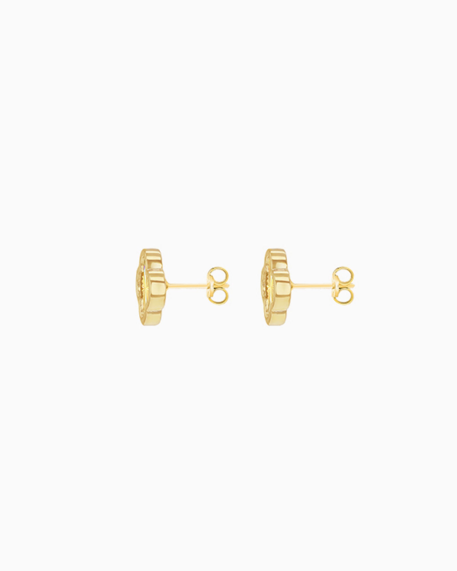 Essentials 9K Gold Rainbow Petal Stud Earrings
