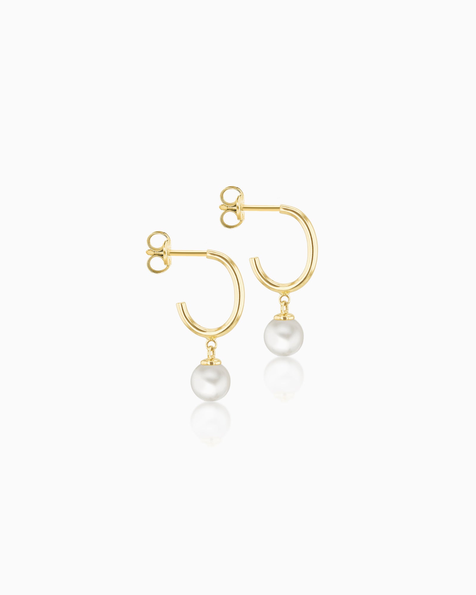 Essentials 9K Gold Freshwater Pearl Drop Stud Earrings