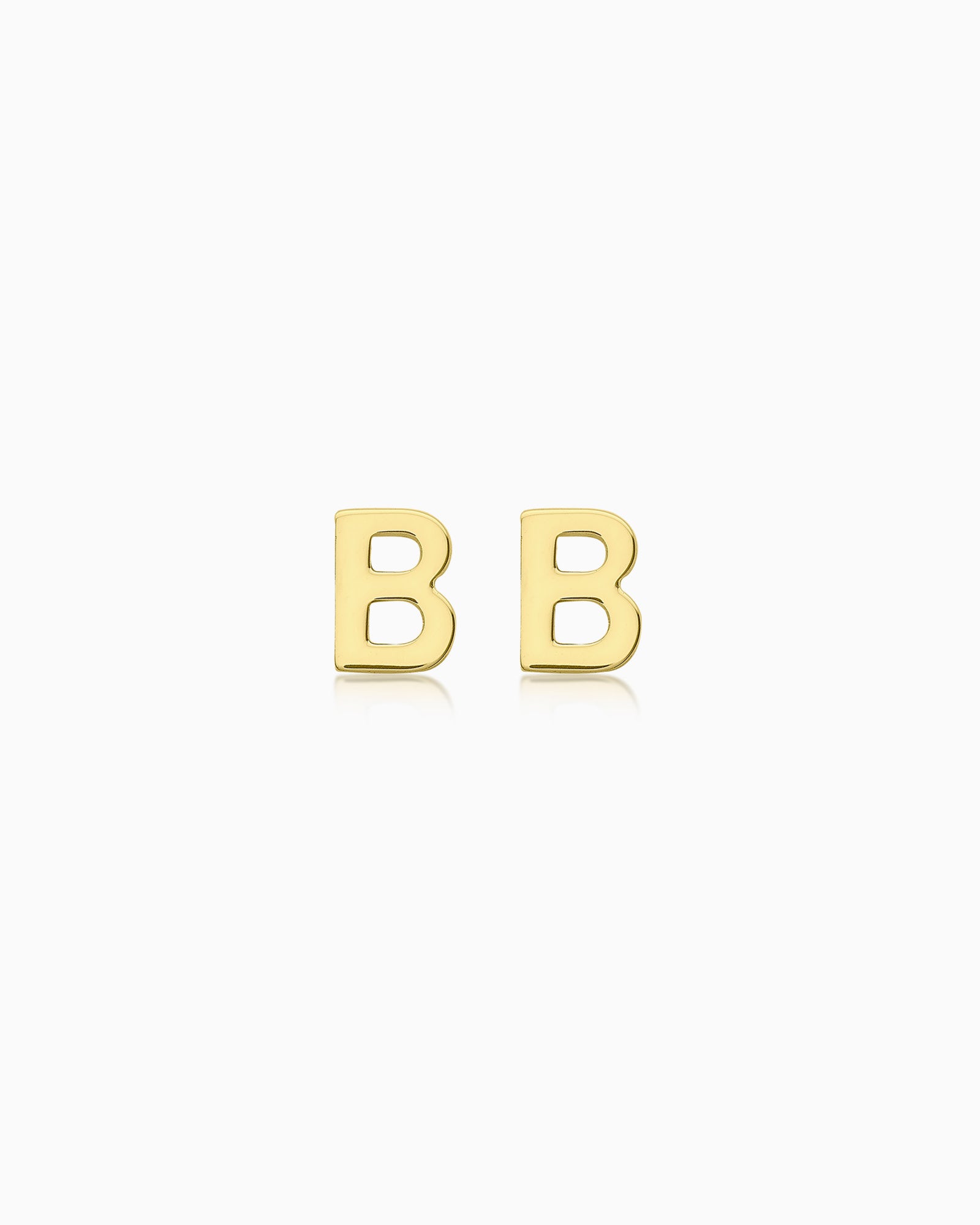 Initials 9K Stud Earrings