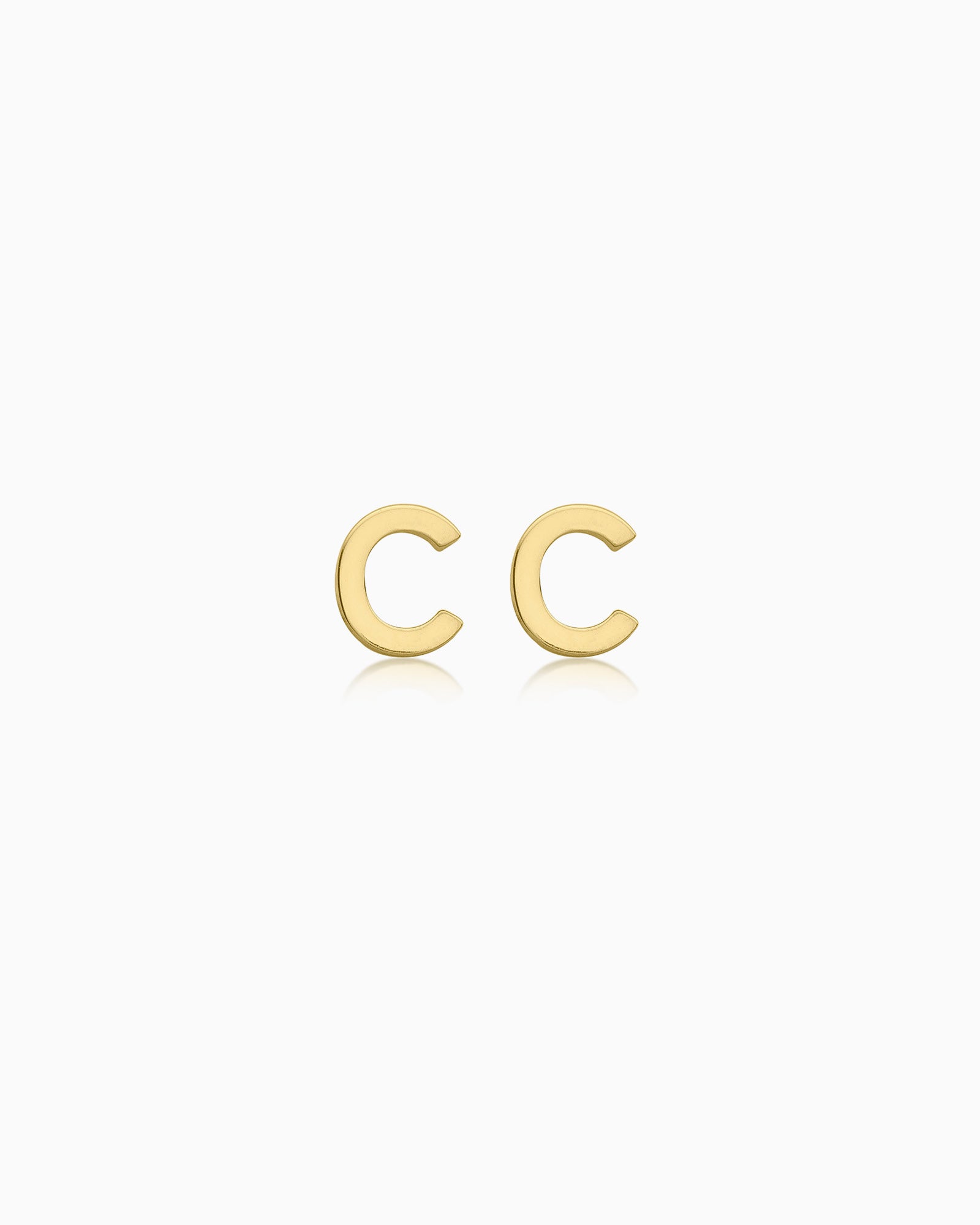 Initials 9K Stud Earrings