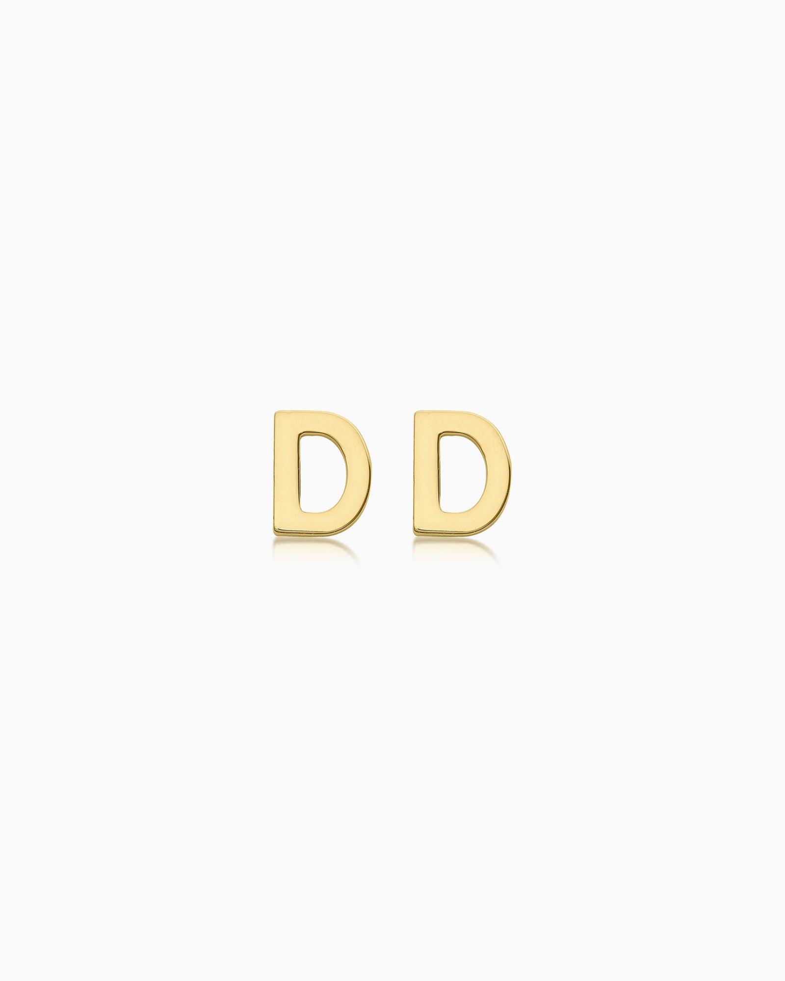 Initials 9K Stud Earrings
