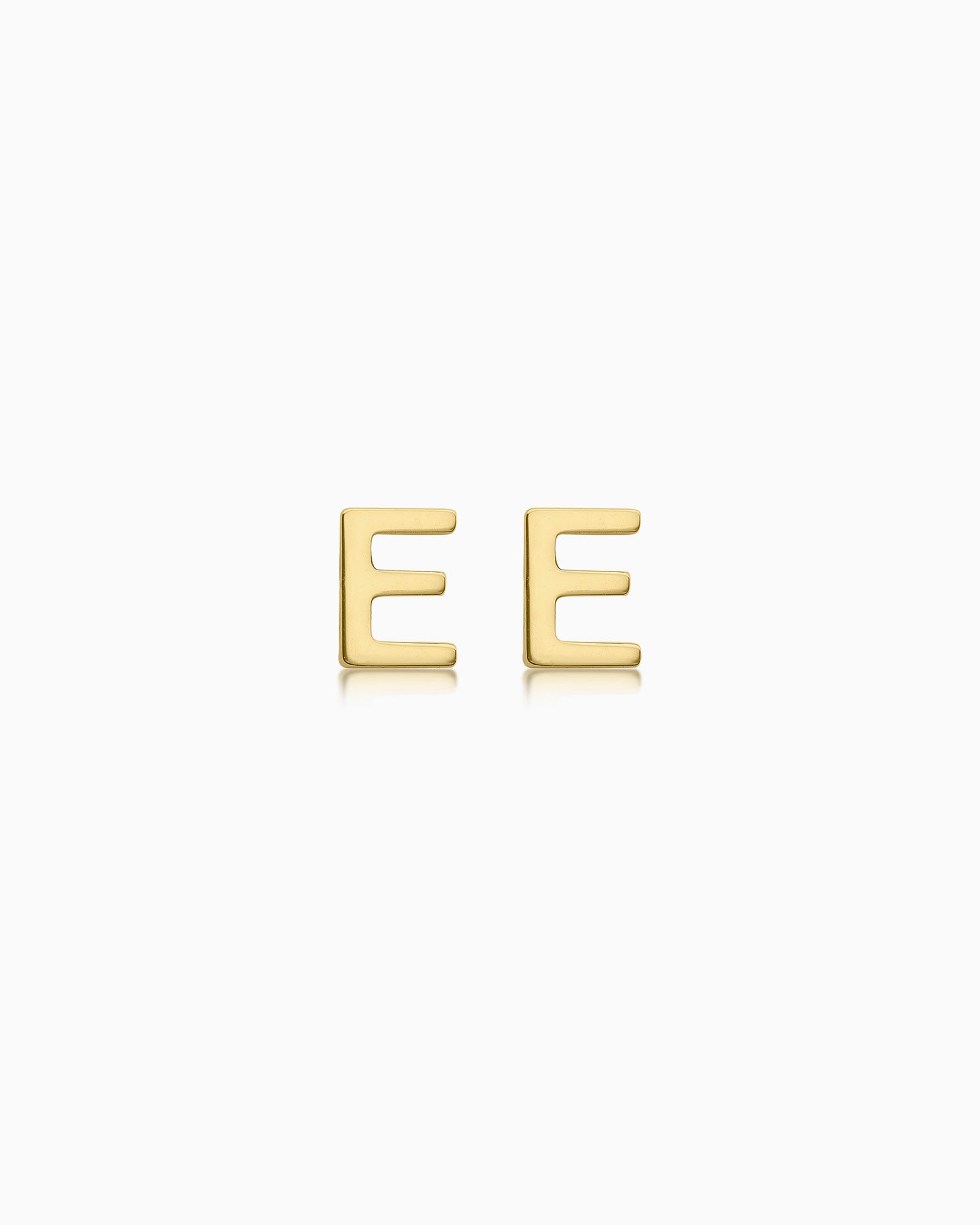 Initials 9K Stud Earrings