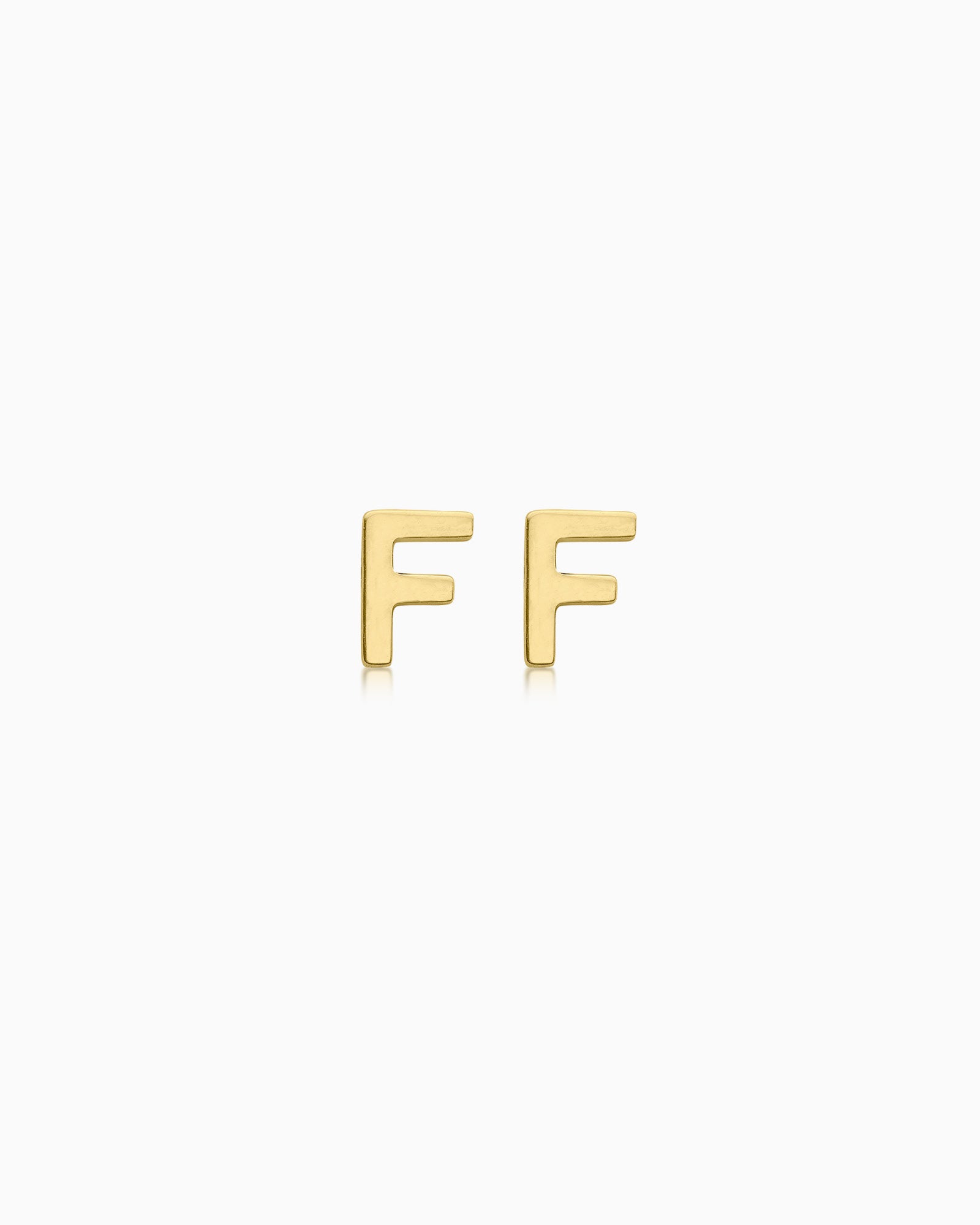 Initials 9K Stud Earrings