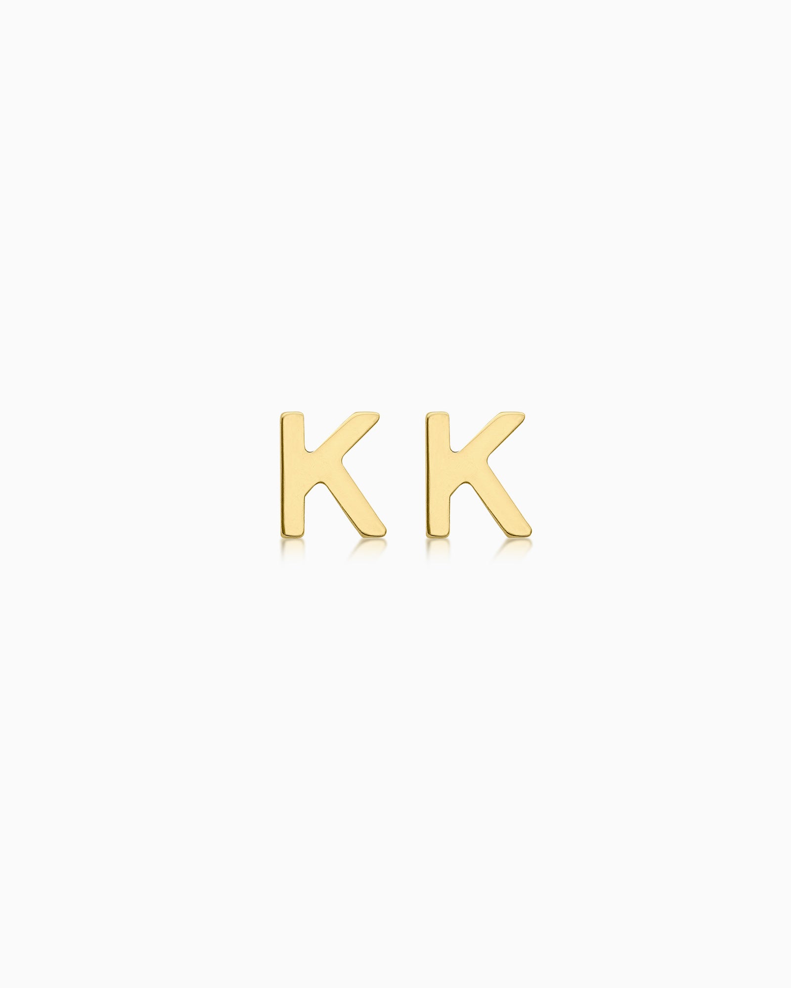 Initials 9K Stud Earrings