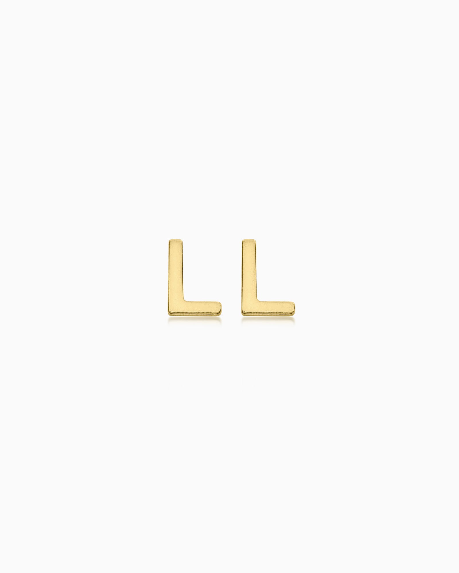 Initials 9K Stud Earrings