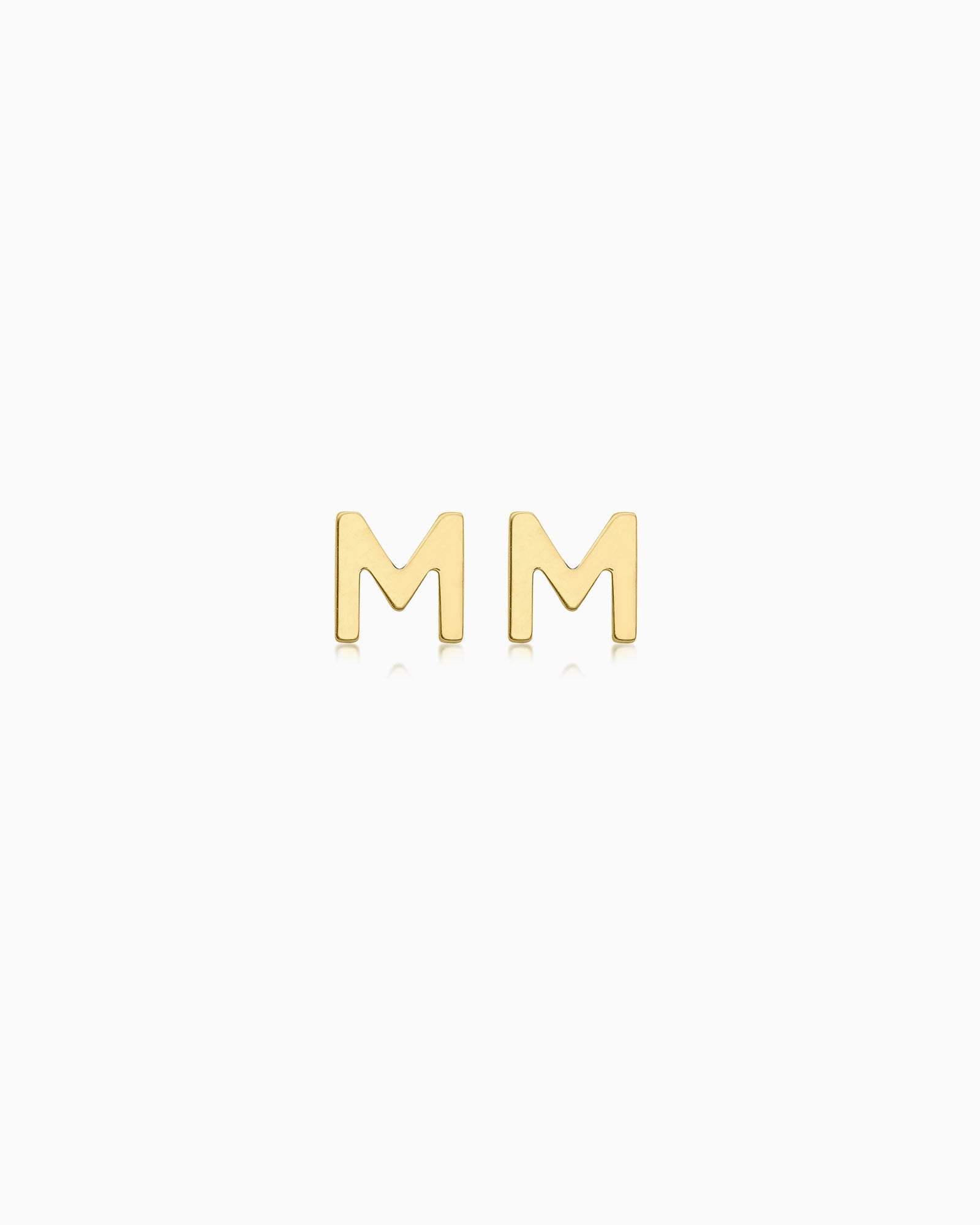 Initials 9K Stud Earrings