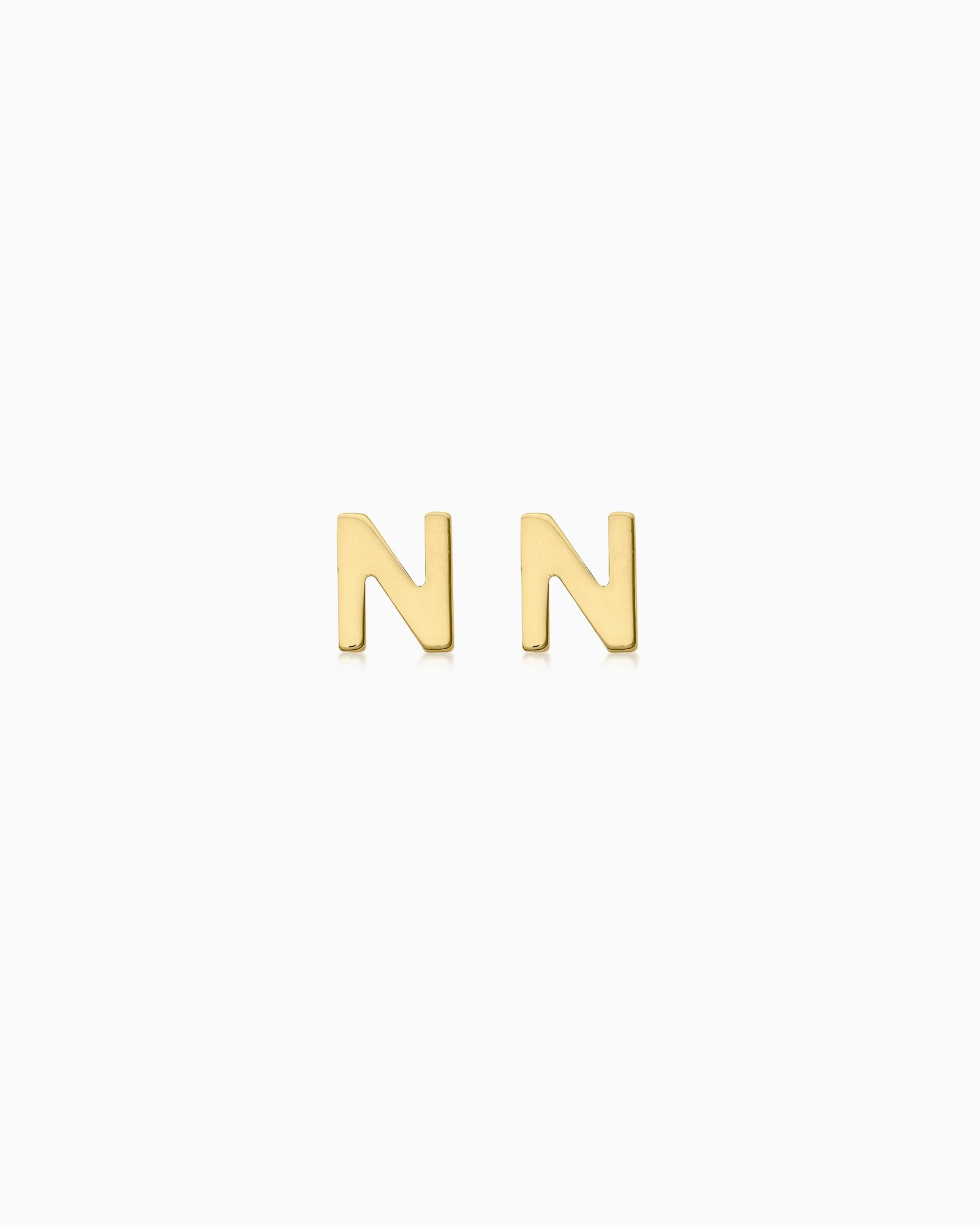 Initials 9K Stud Earrings