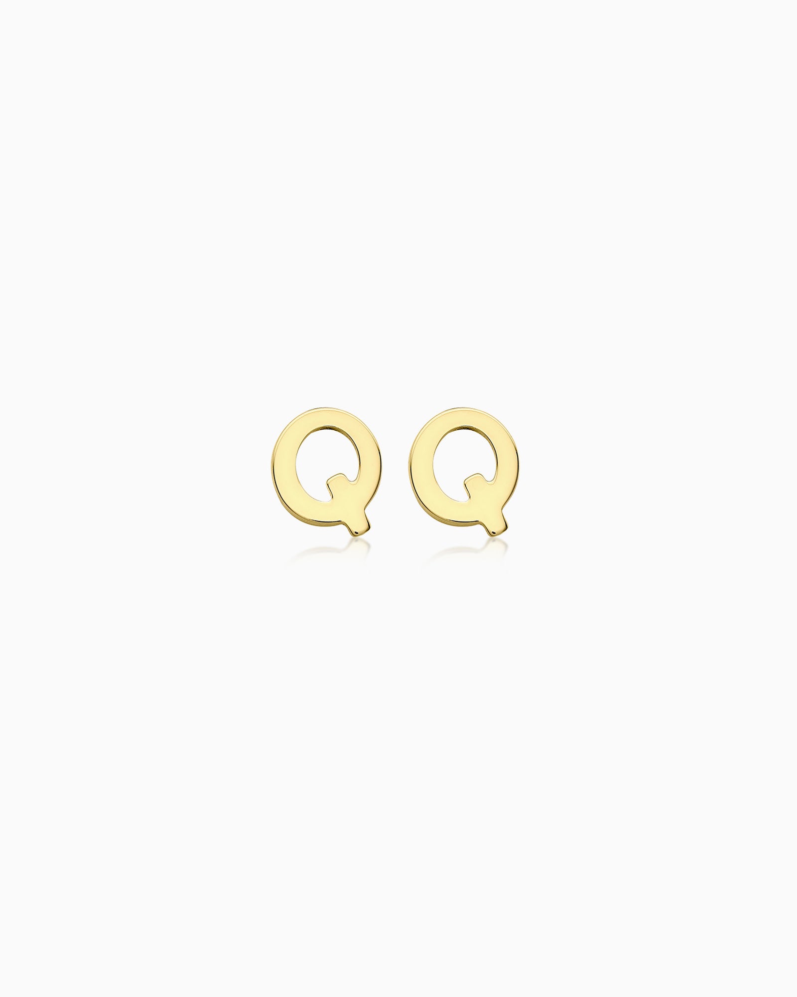 Initials 9K Stud Earrings