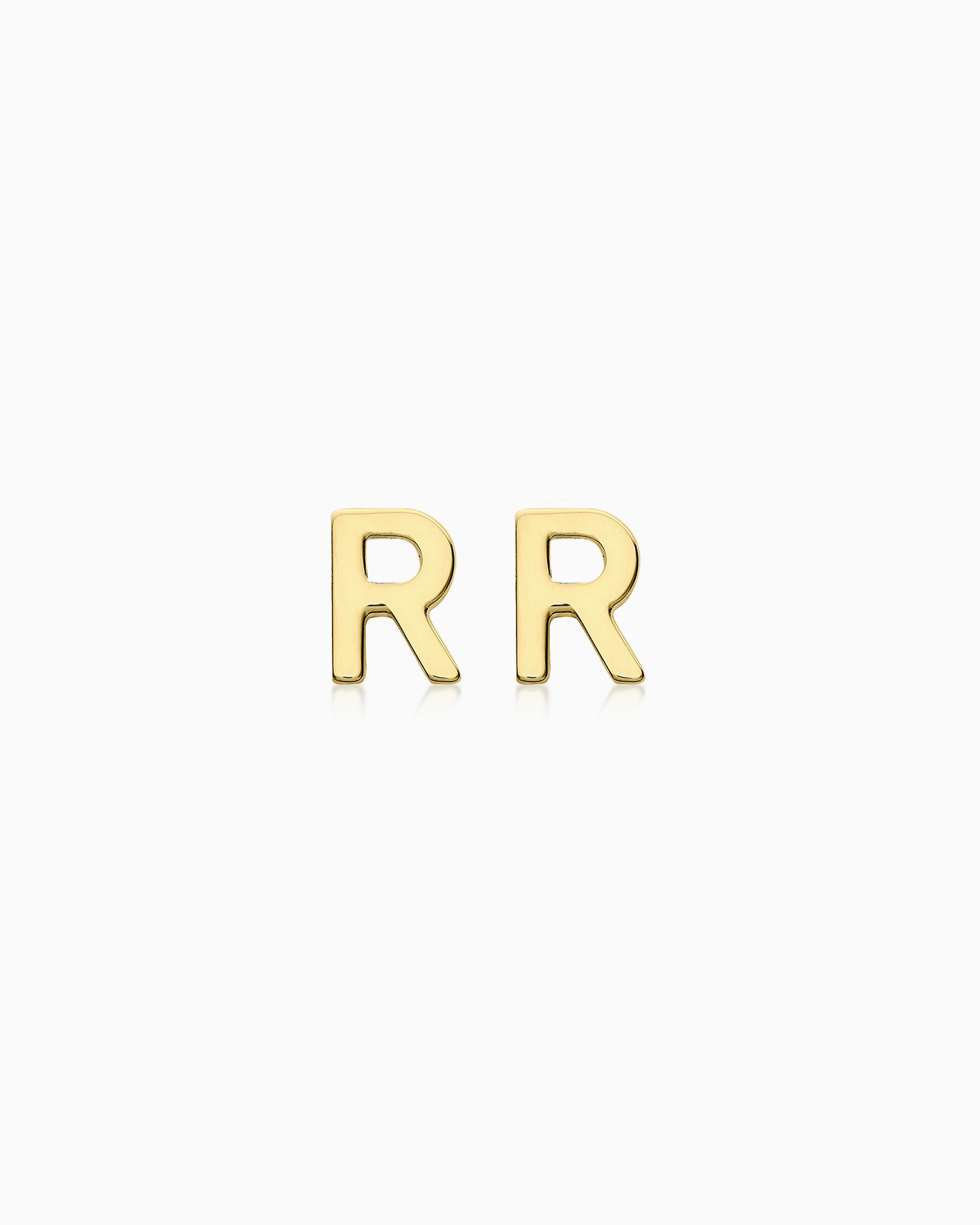 Initials 9K Stud Earrings
