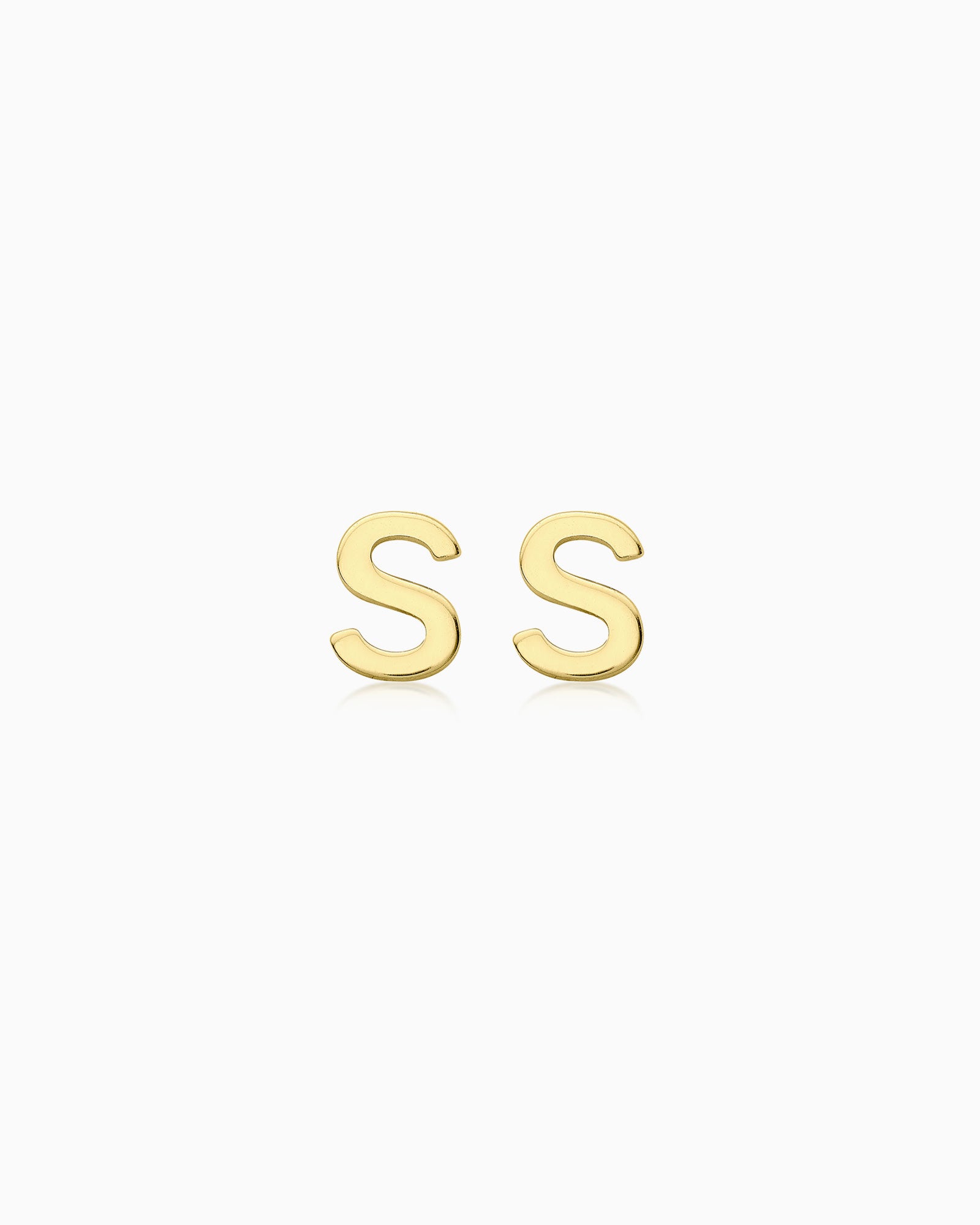 Initials 9K Stud Earrings