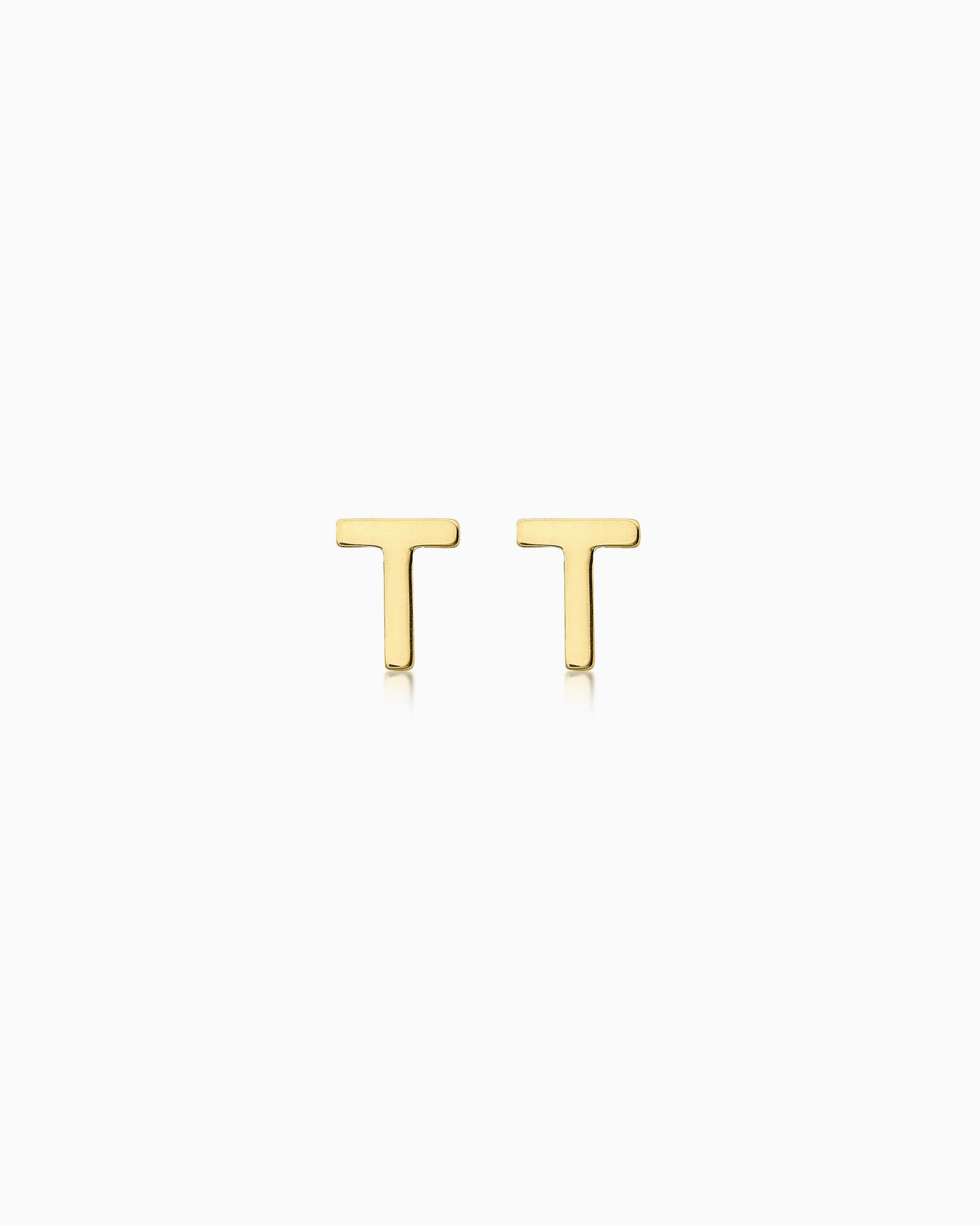 Initials 9K Stud Earrings