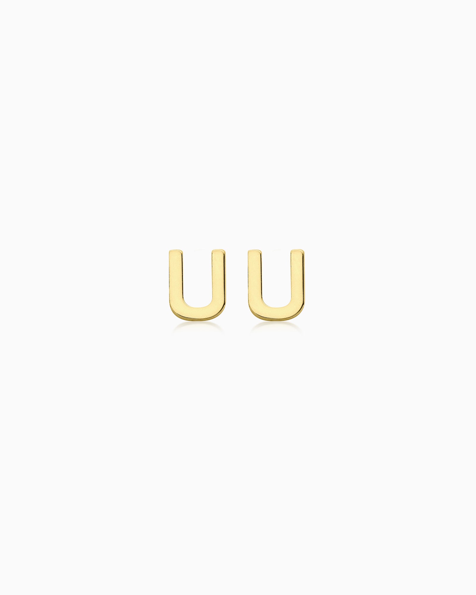 Initials 9K Stud Earrings