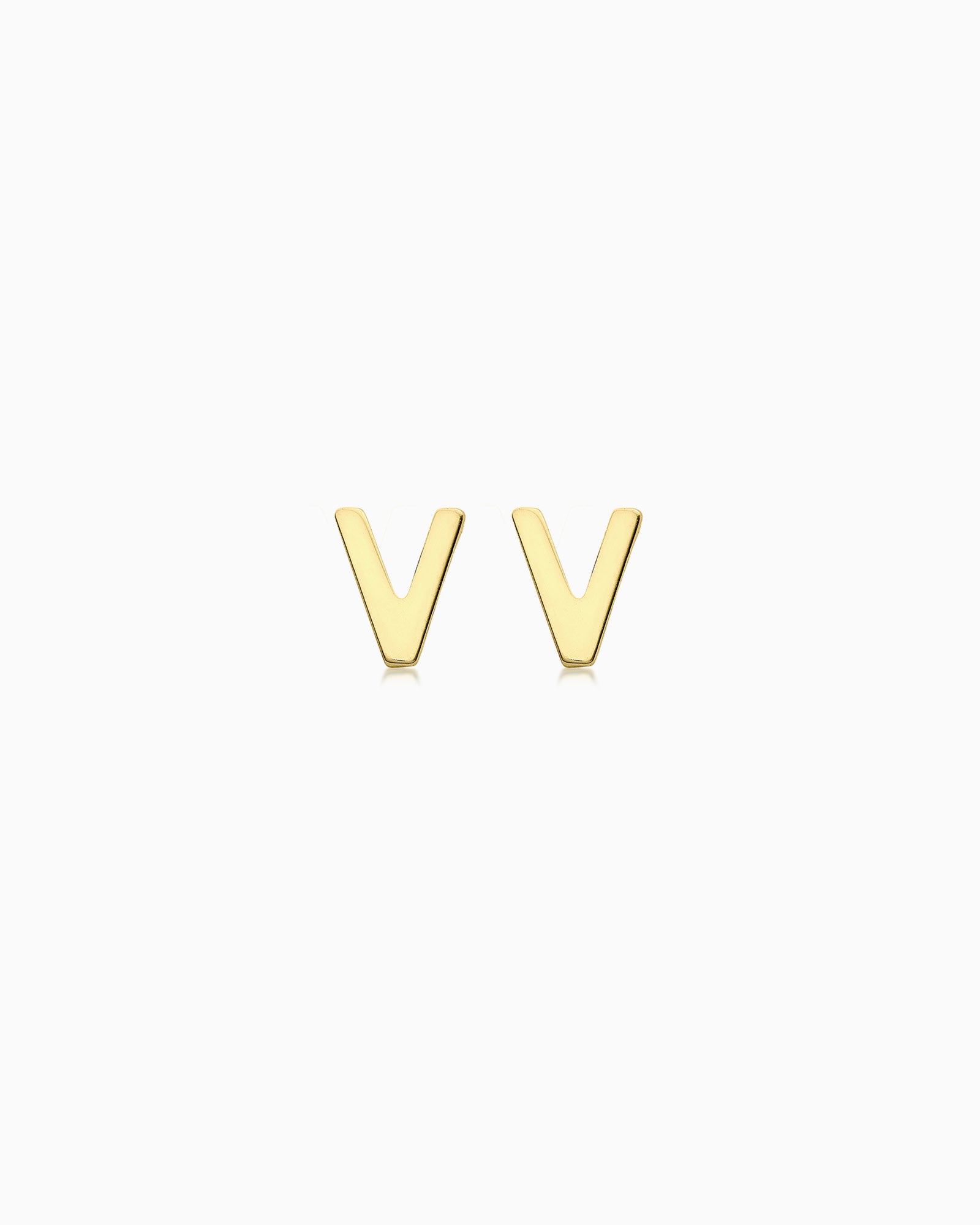 Initials 9K Stud Earrings
