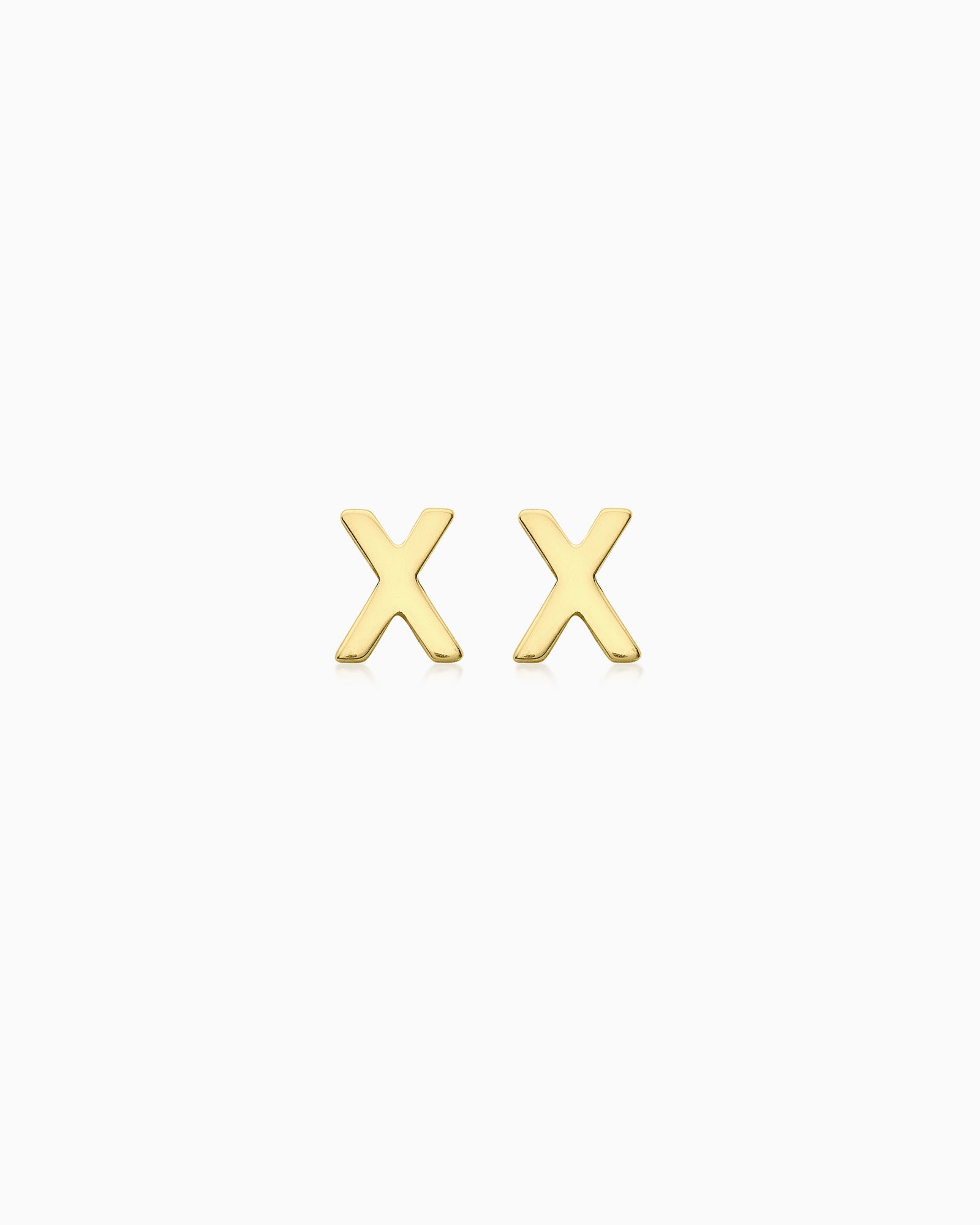 Initials 9K Stud Earrings