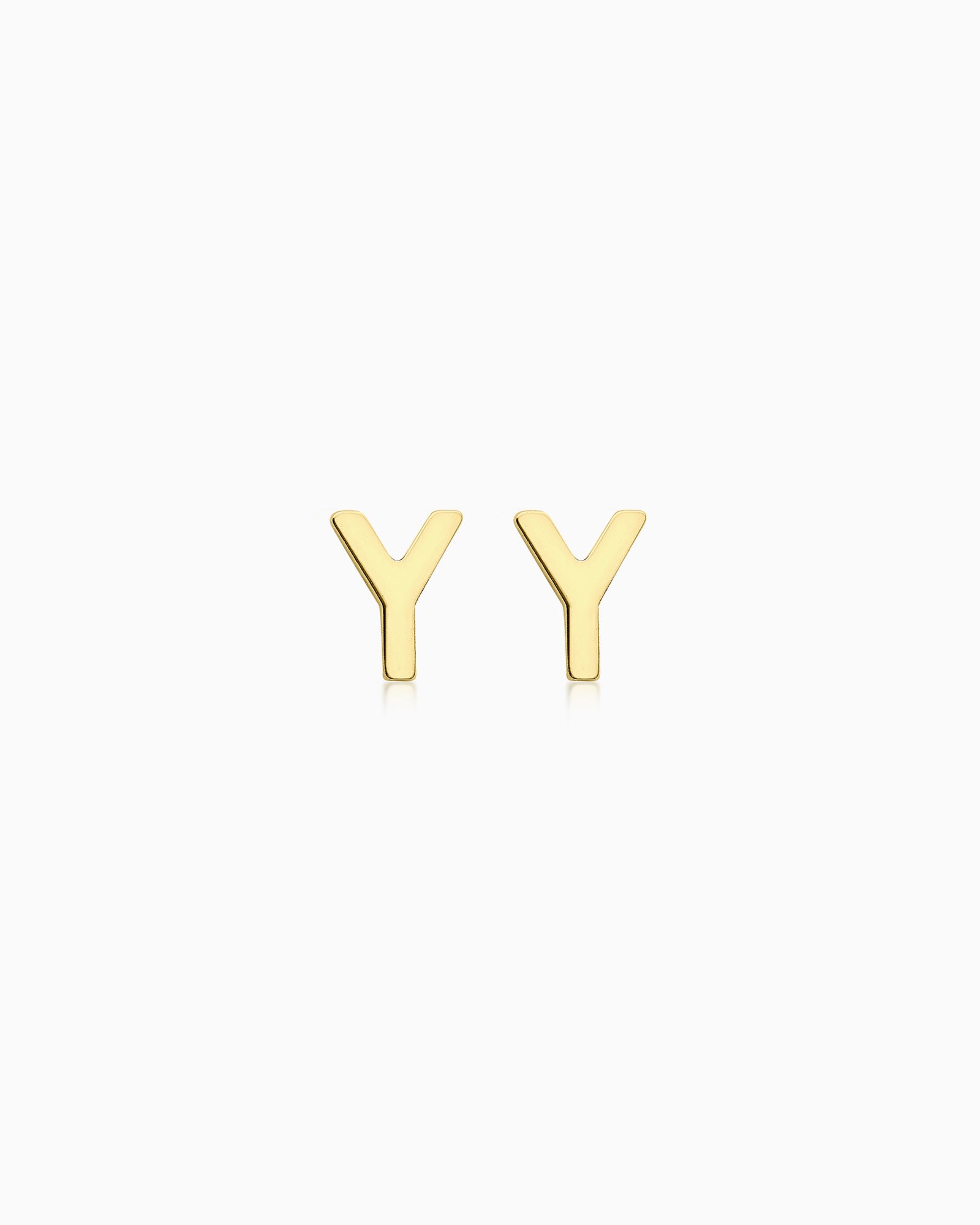 Initials 9K Stud Earrings