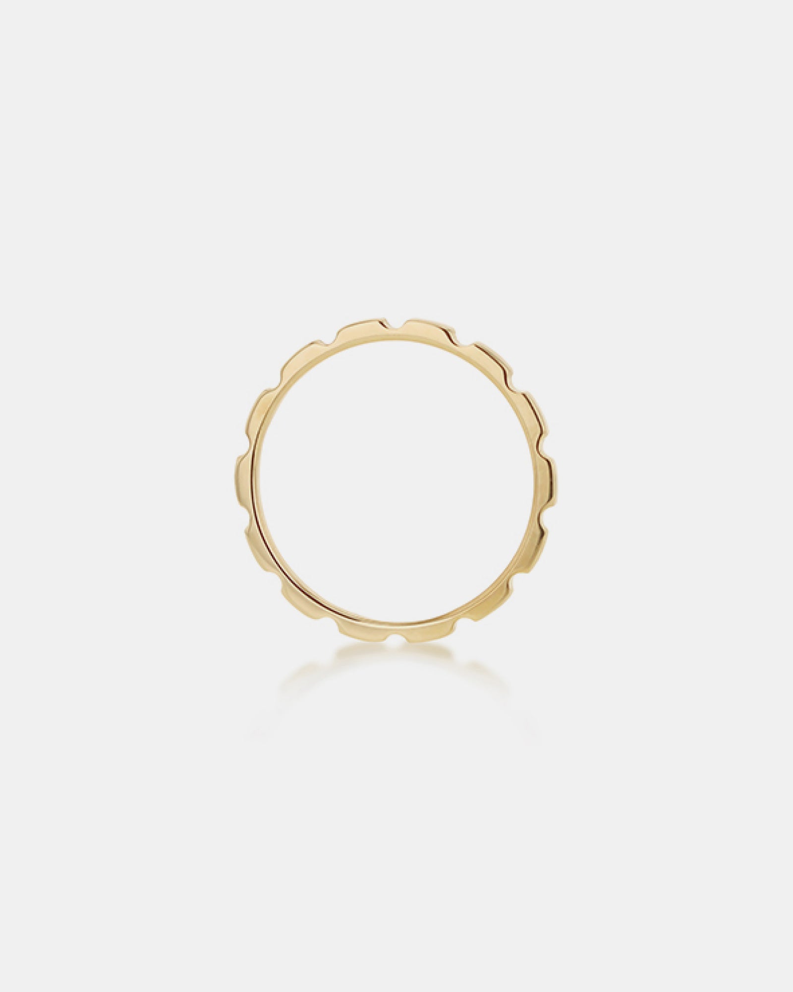 Essentials 9K Gold Cut Stacker Ring | Zoe Olivia Jewellery Australia