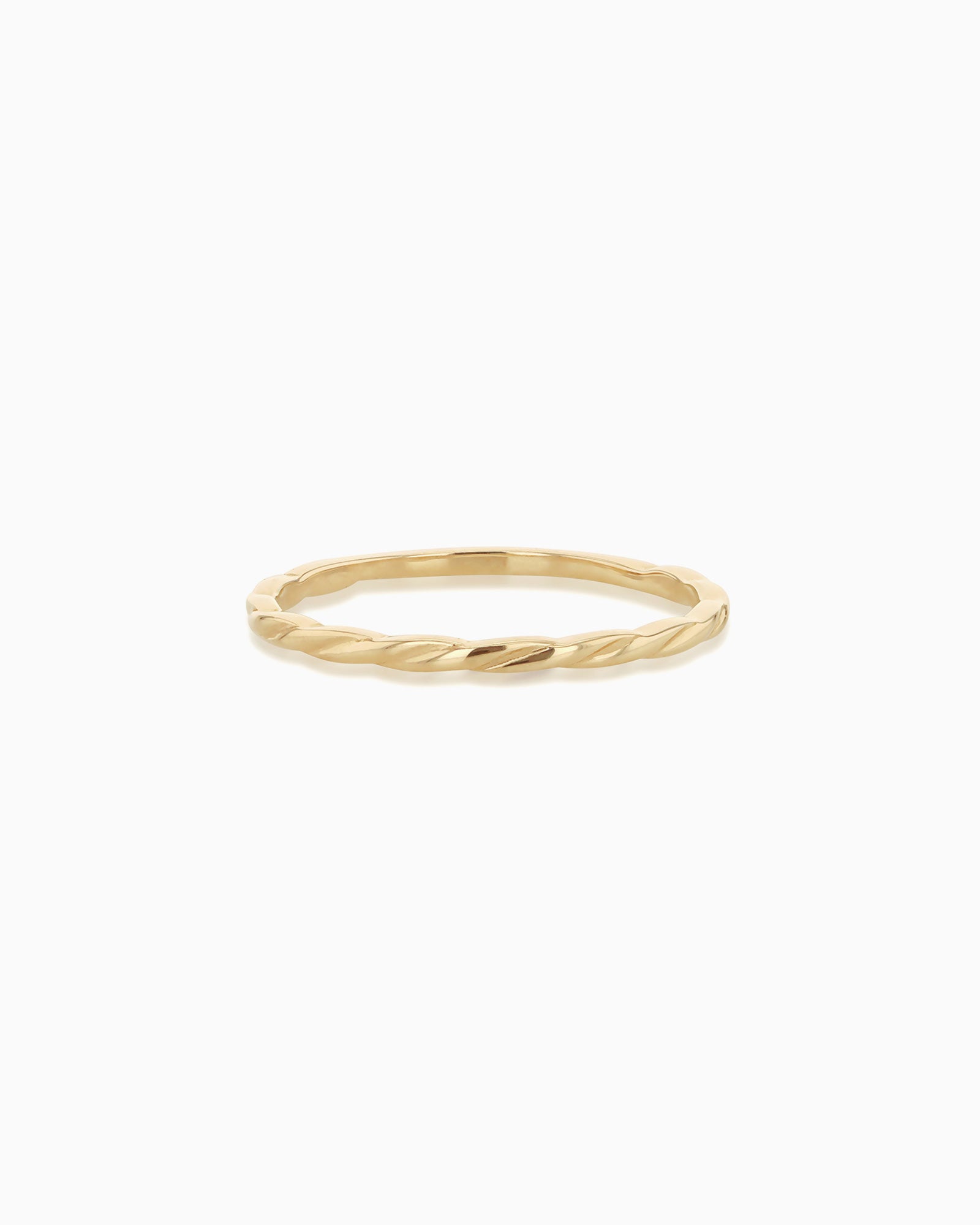 Essentials 9K Gold Twist Stacker Ring