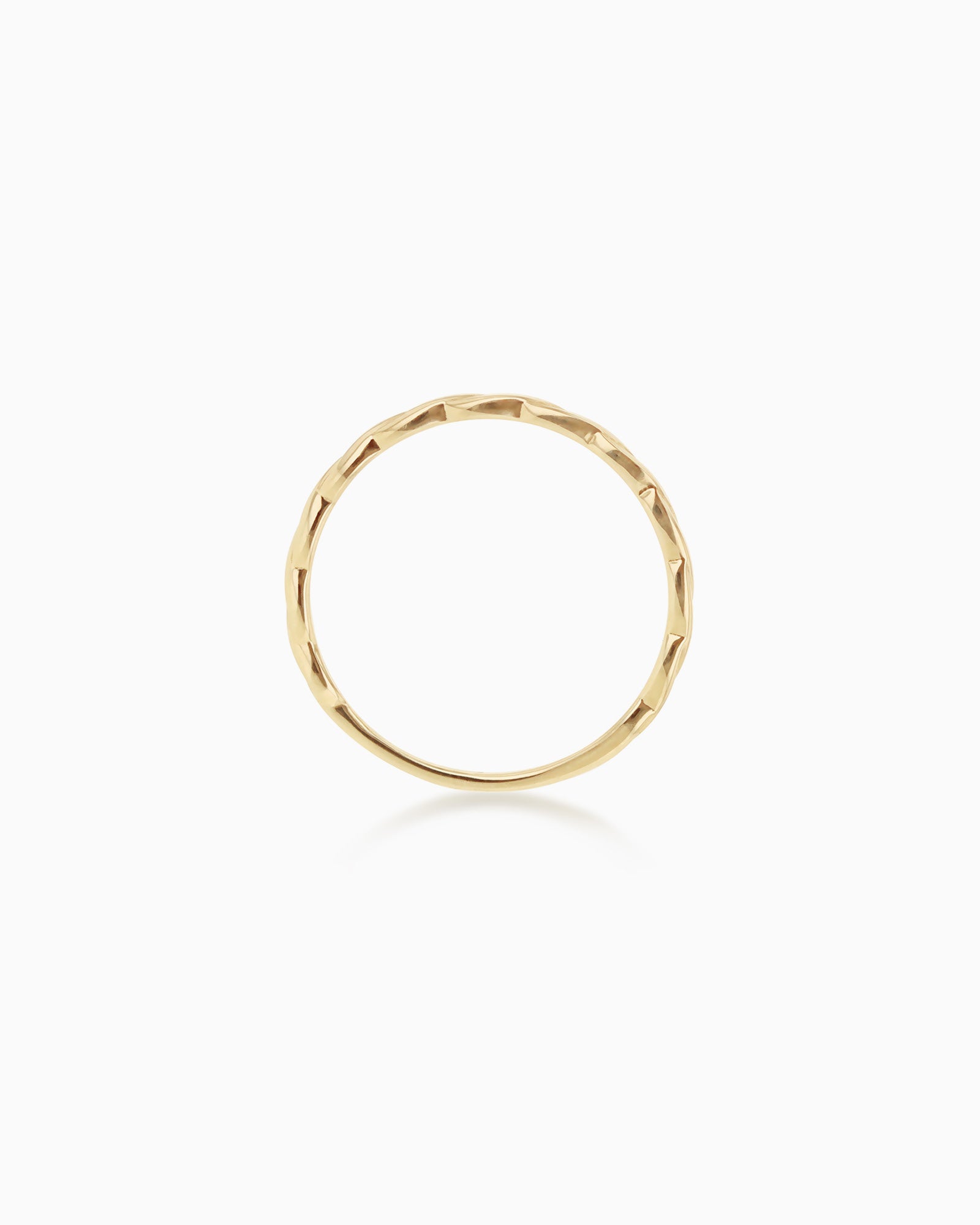 Essentials 9K Gold Twist Stacker Ring