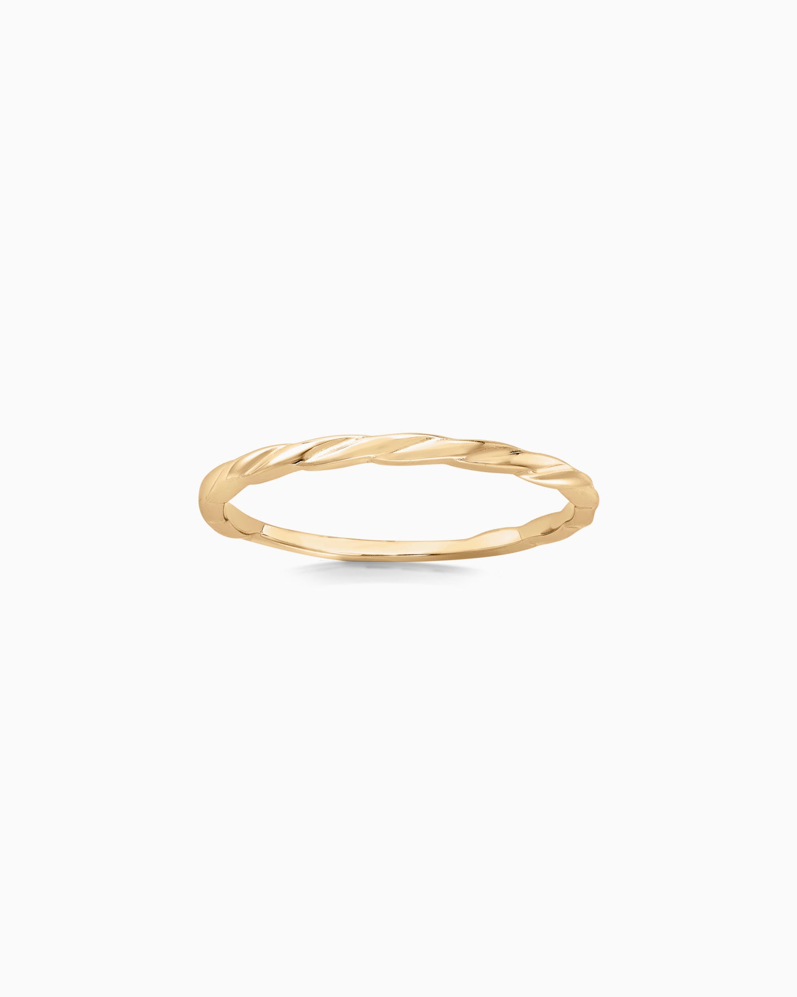 Essentials 9K Gold Twist Stacker Ring