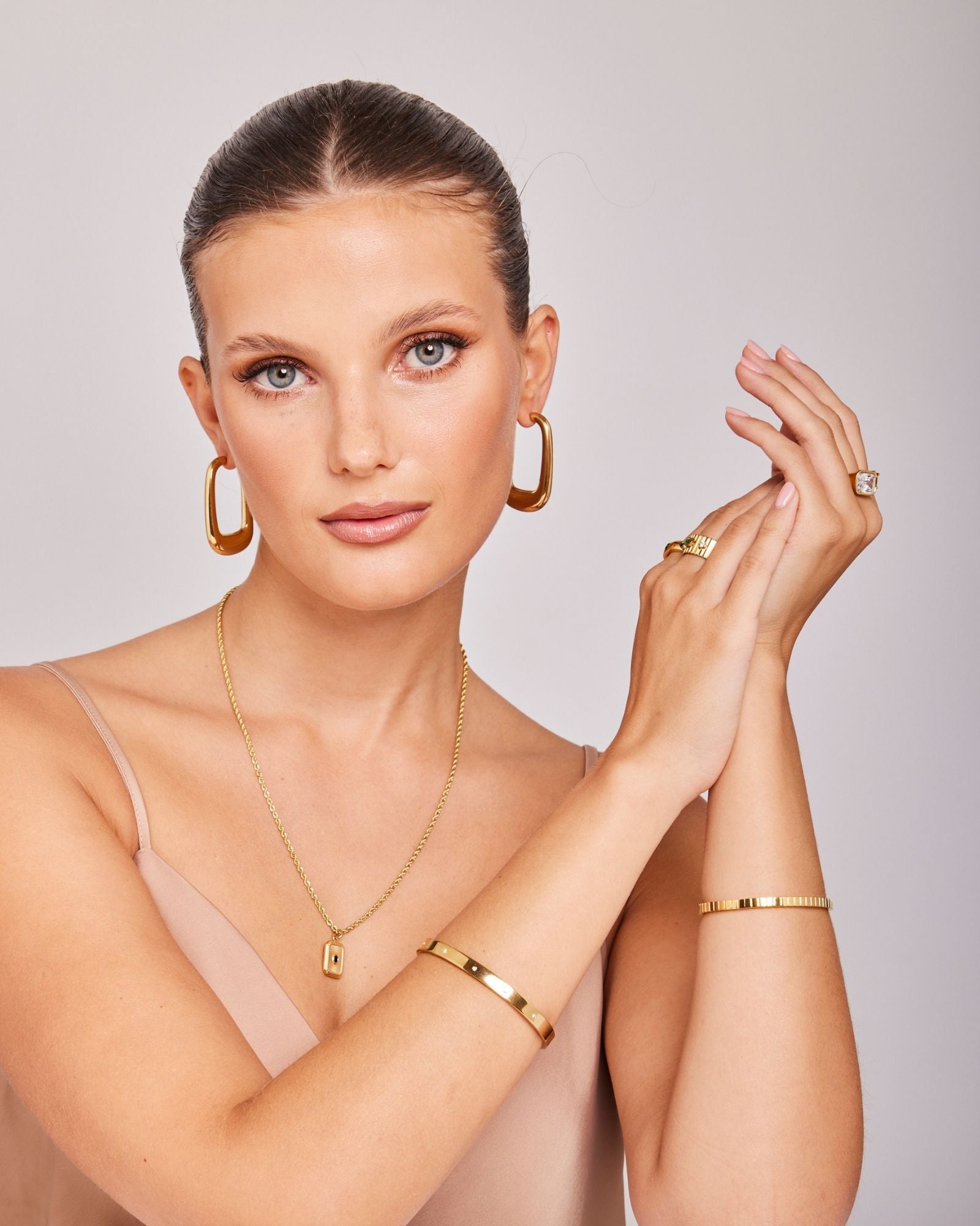 Cascada Earrings & Aurora Rope Twist Necklace Set