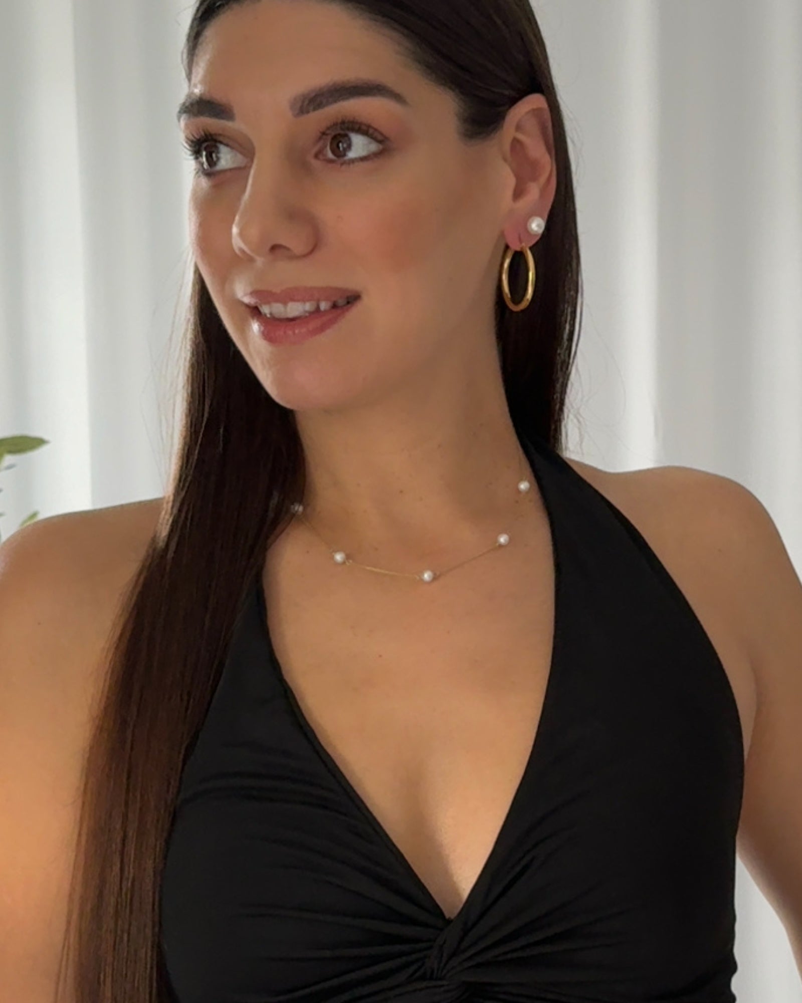 Essentials 9K Gold 8mm Freshwater Pearl Stud Earrings