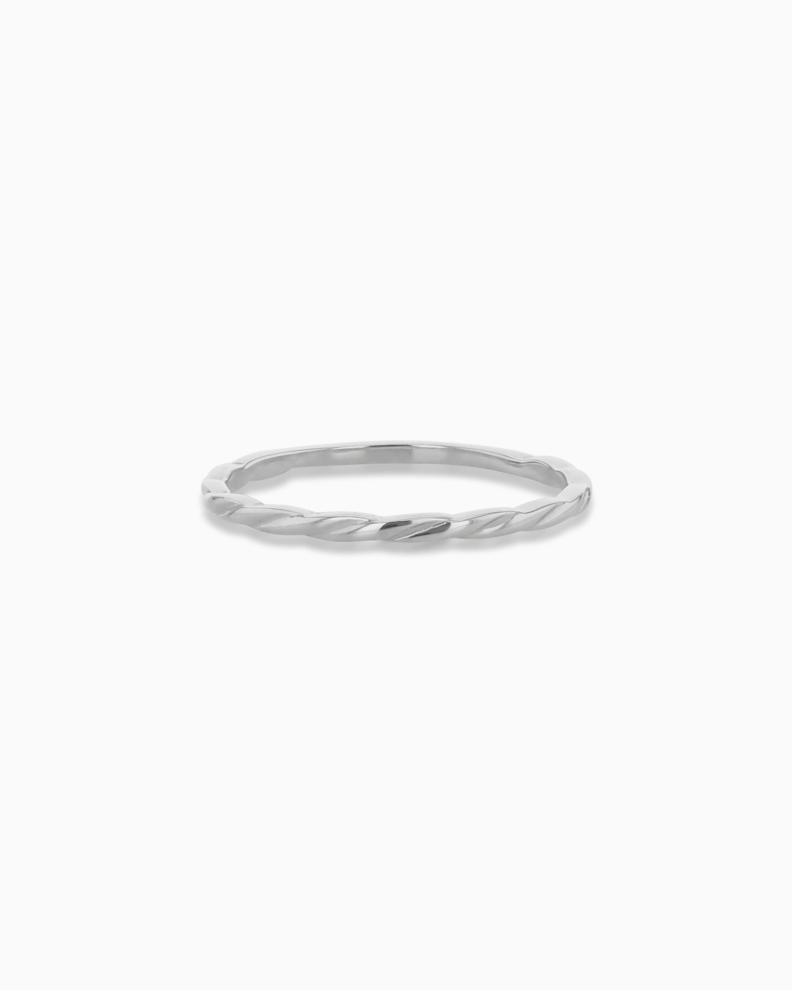 Essentials 9K Gold Twist Stacker Ring