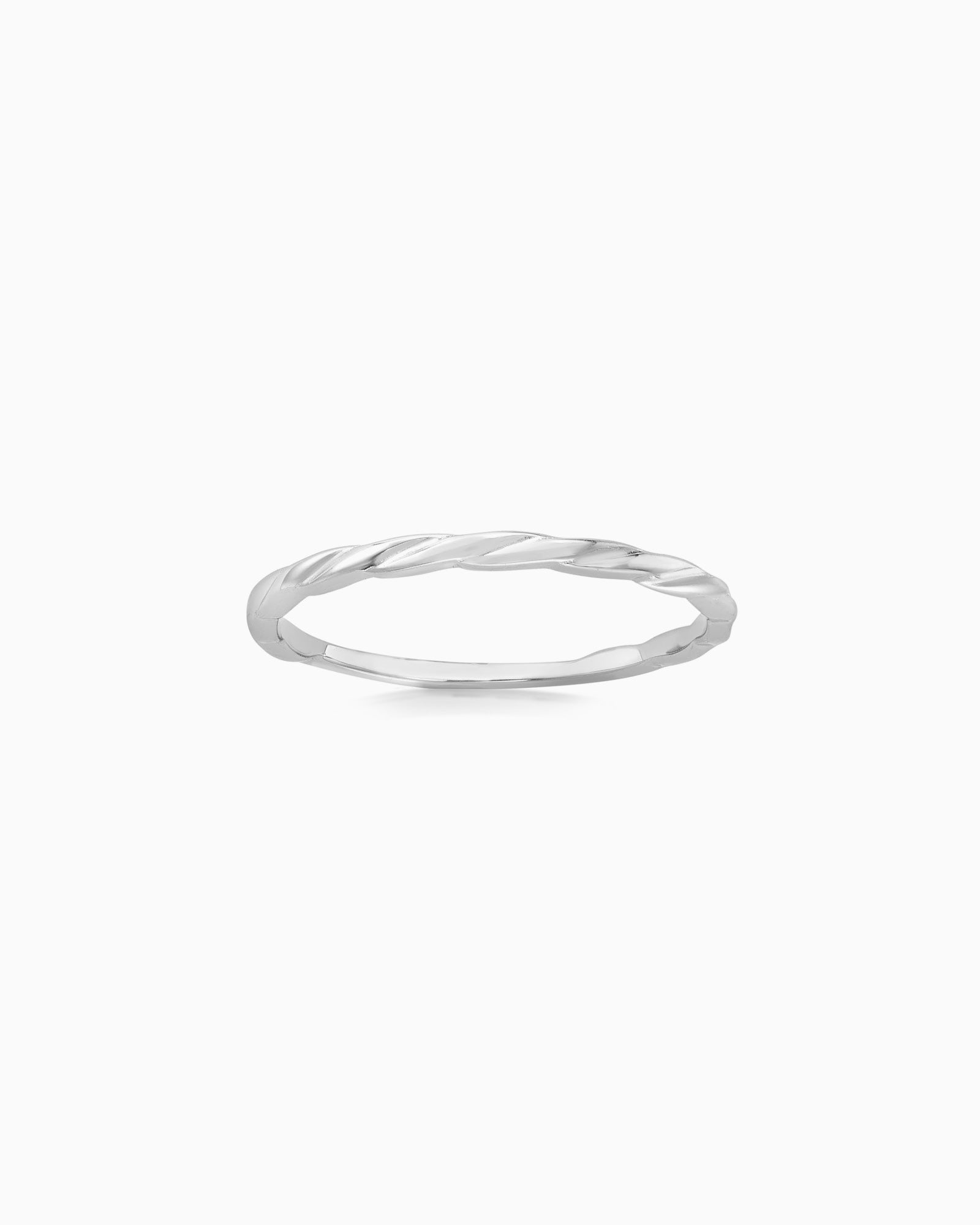 Essentials 9K Gold Twist Stacker Ring