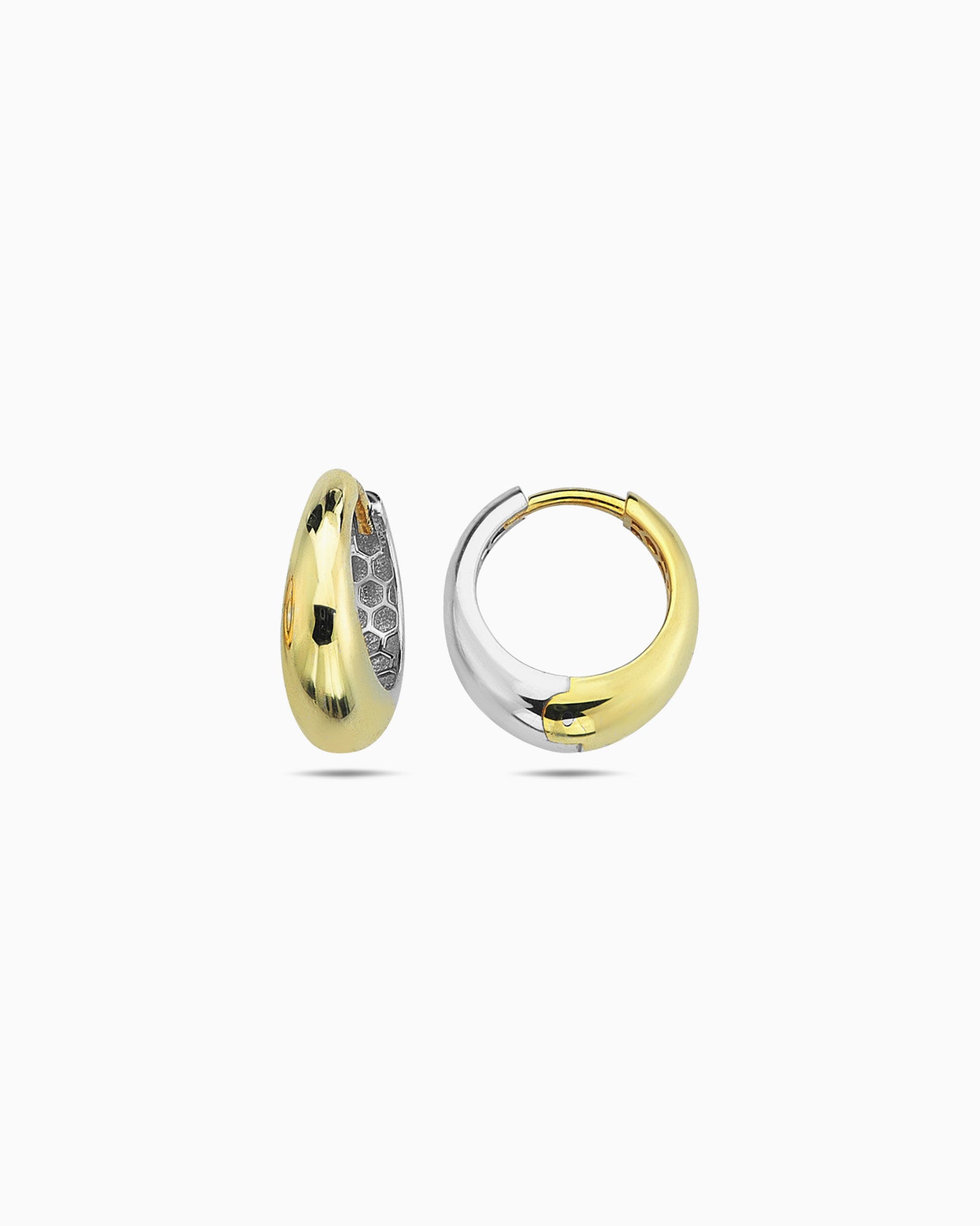 Essentials 9K Gold Round Huggie Earrings