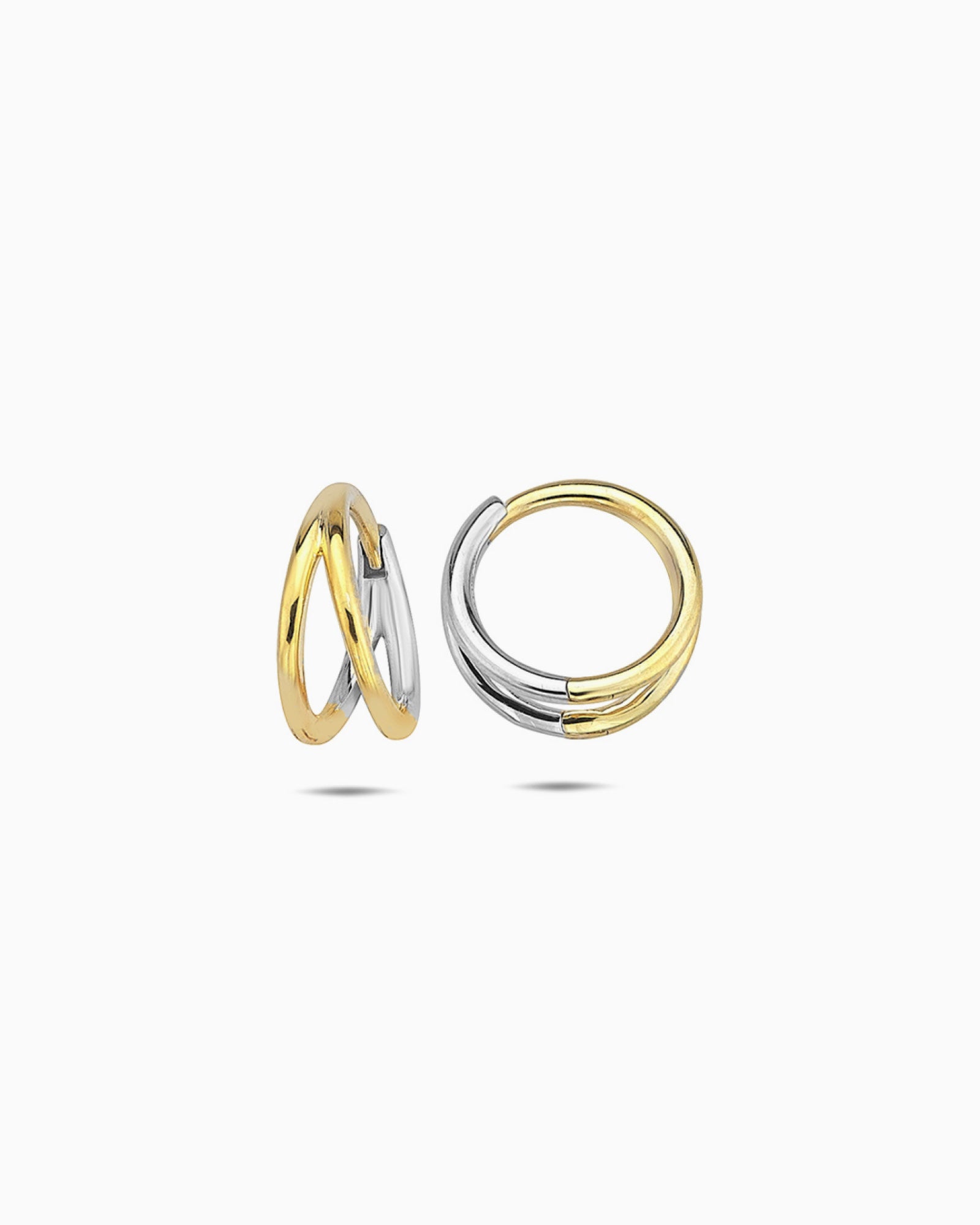 Essentials 9K Gold Split Huggie Earrings