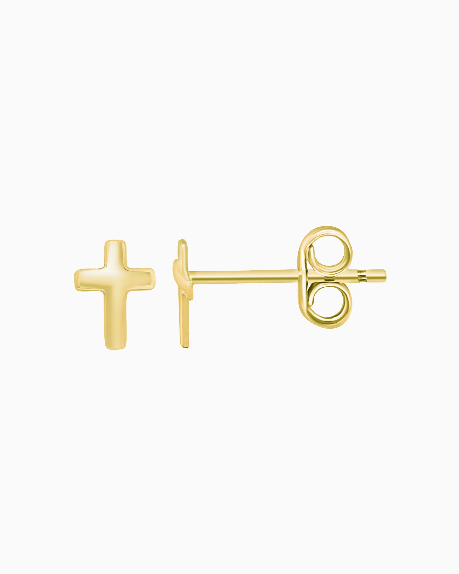 Essentials 9K Gold Cross Studs