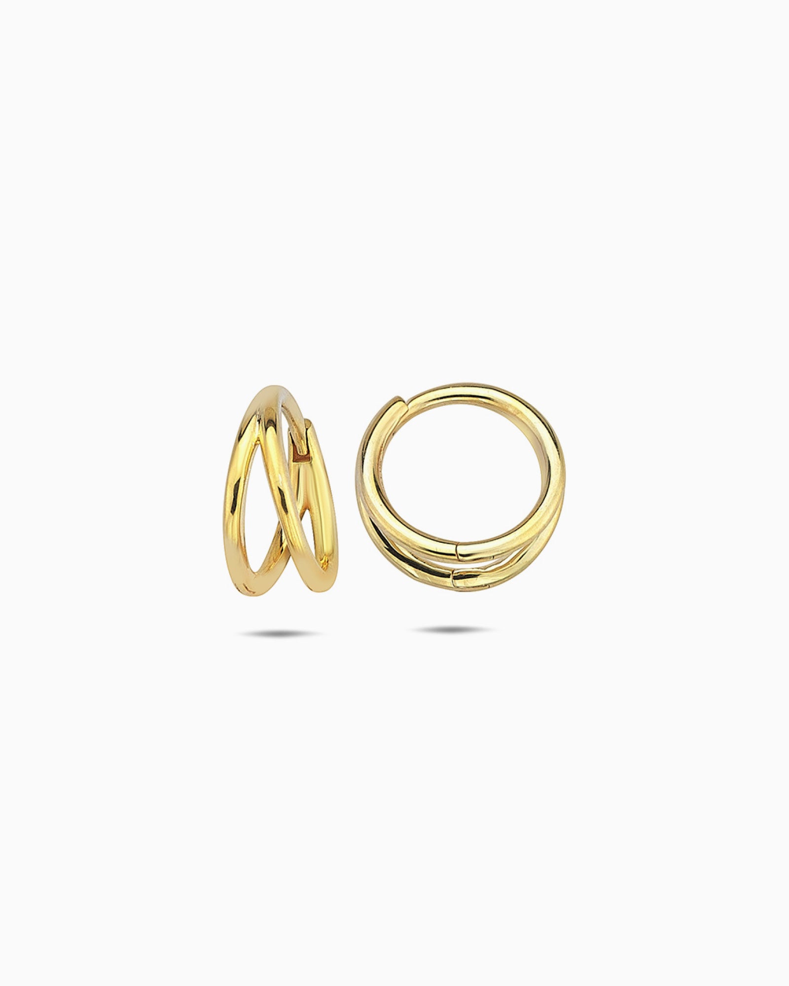 Essentials 9K Gold Split Huggie Earrings