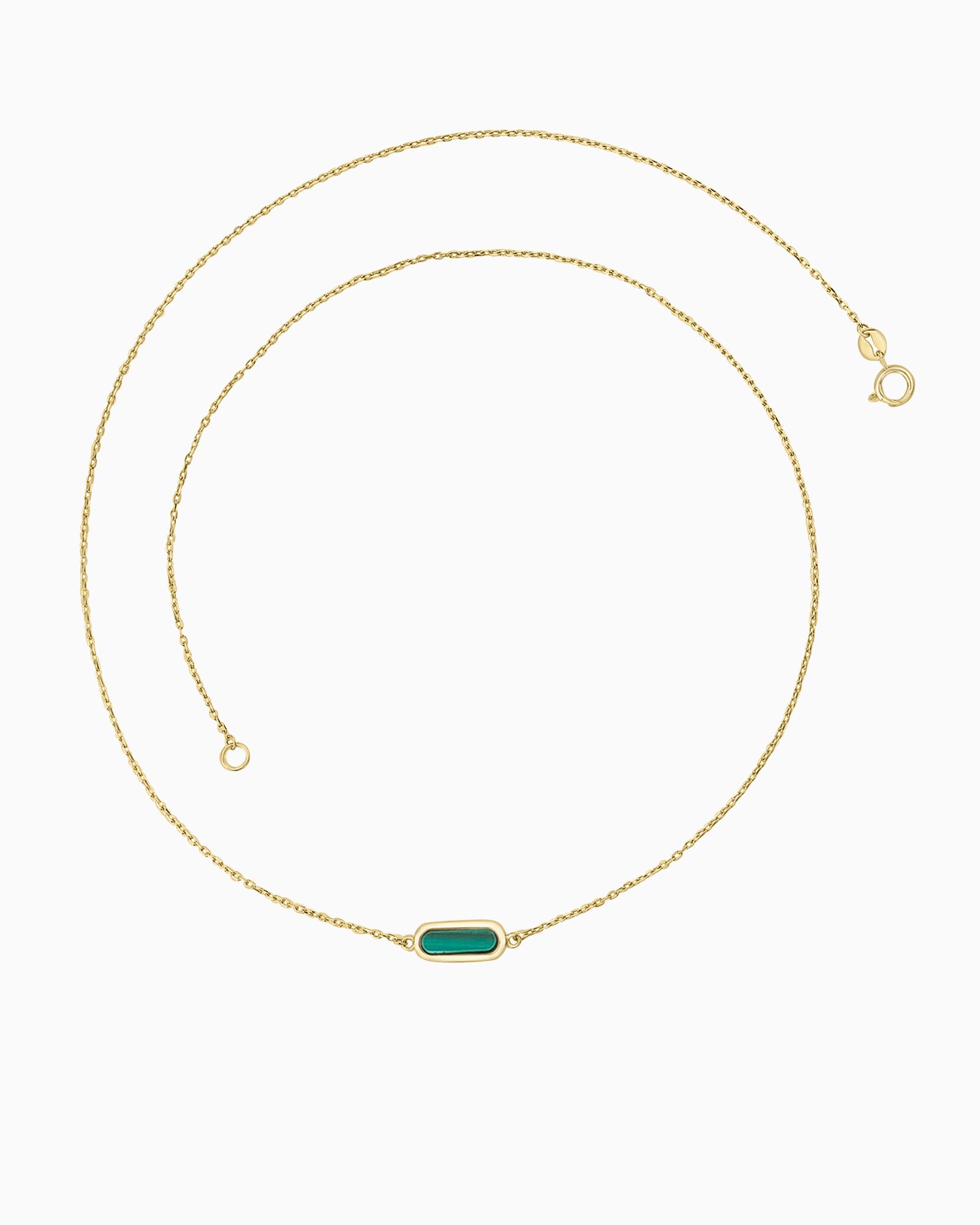 Essentials 9K Gold Stone Necklace