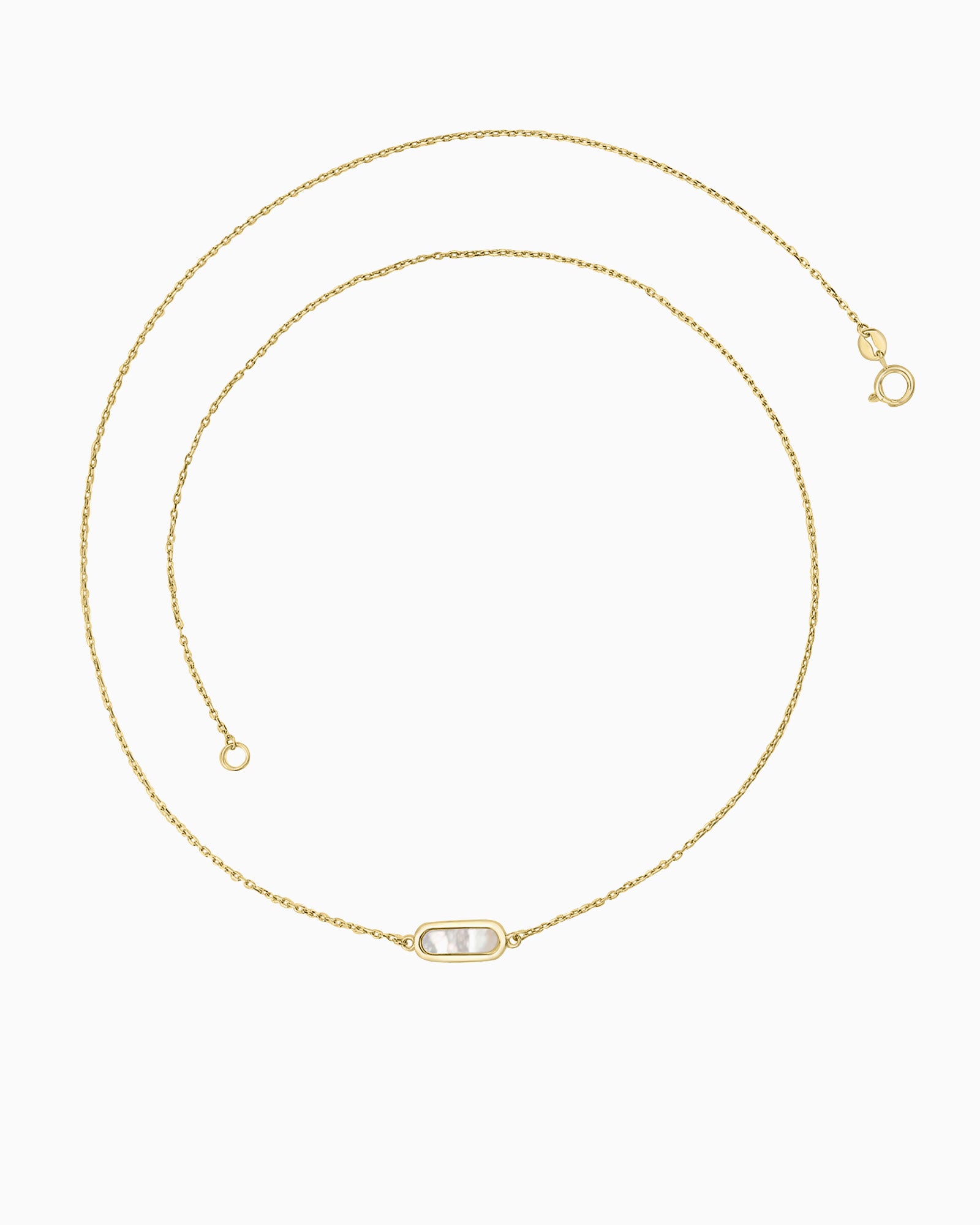 Essentials 9K Gold Stone Necklace