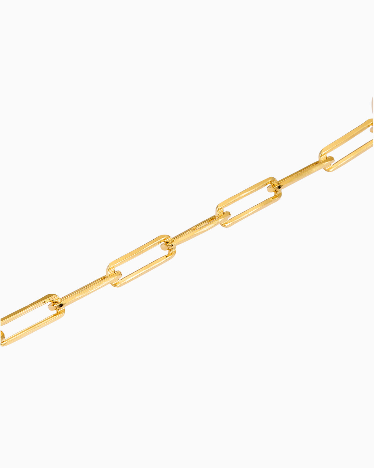 Charmed 14k Gold Vermeil Paper Clip 'O' Link Bracelet 18cm