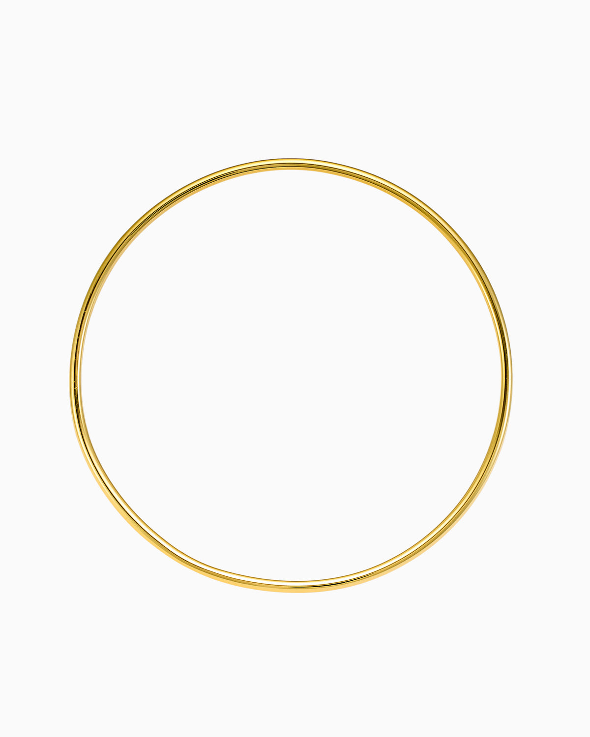 Icon 14k Gold Vermeil Plain Thin Bangle 63mm
