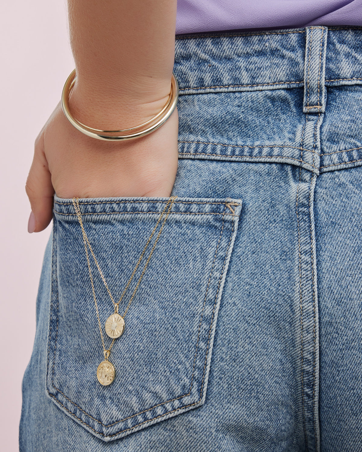 Icon 14k Gold Vermeil Plain Thin Bangle 63mm