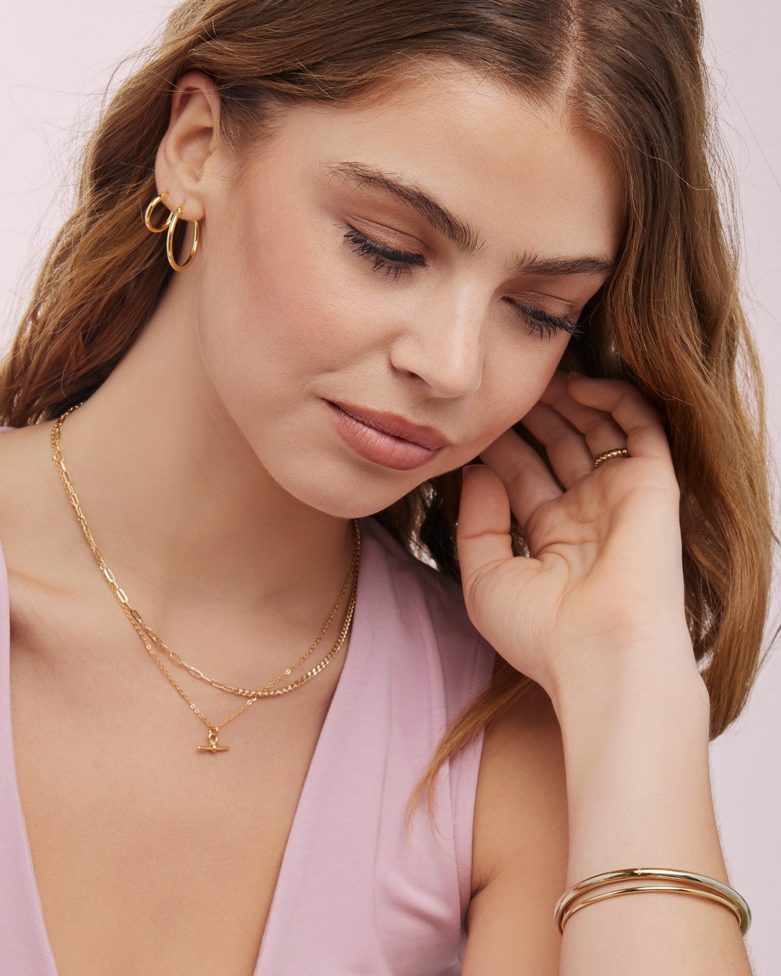 Icon 14k Gold Vermeil Plain Thin Bangle 63mm