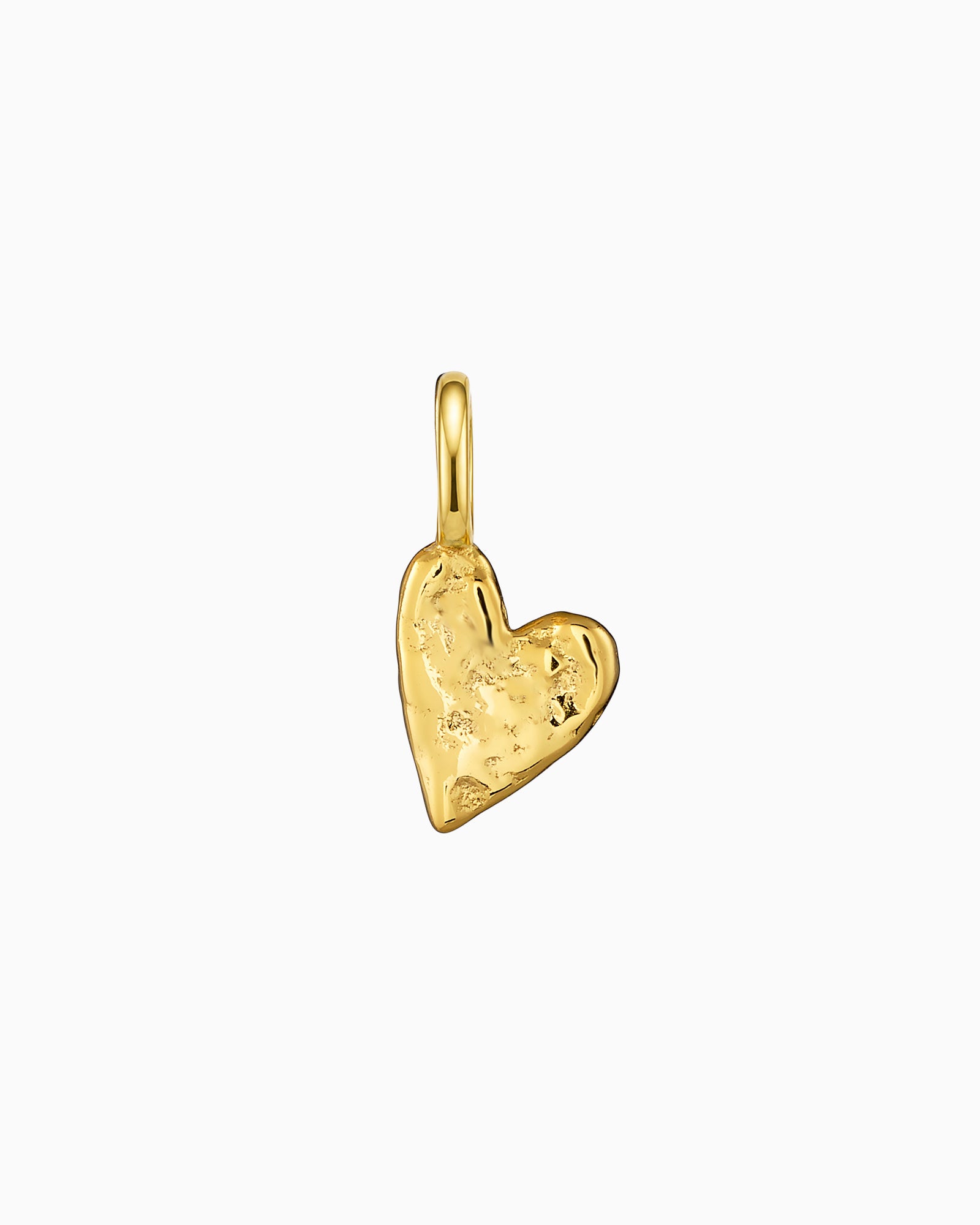 Charmed 14k Gold Vermeil Hammered Heart Charm