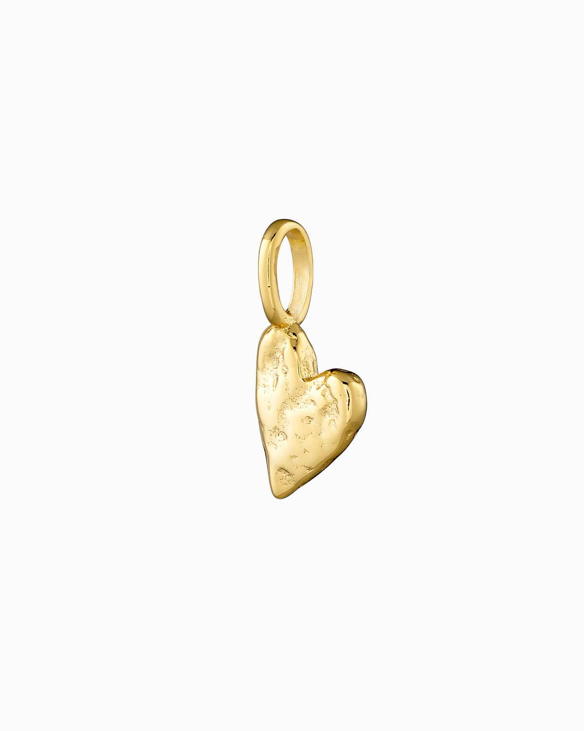 Charmed 14k Gold Vermeil Hammered Heart Charm