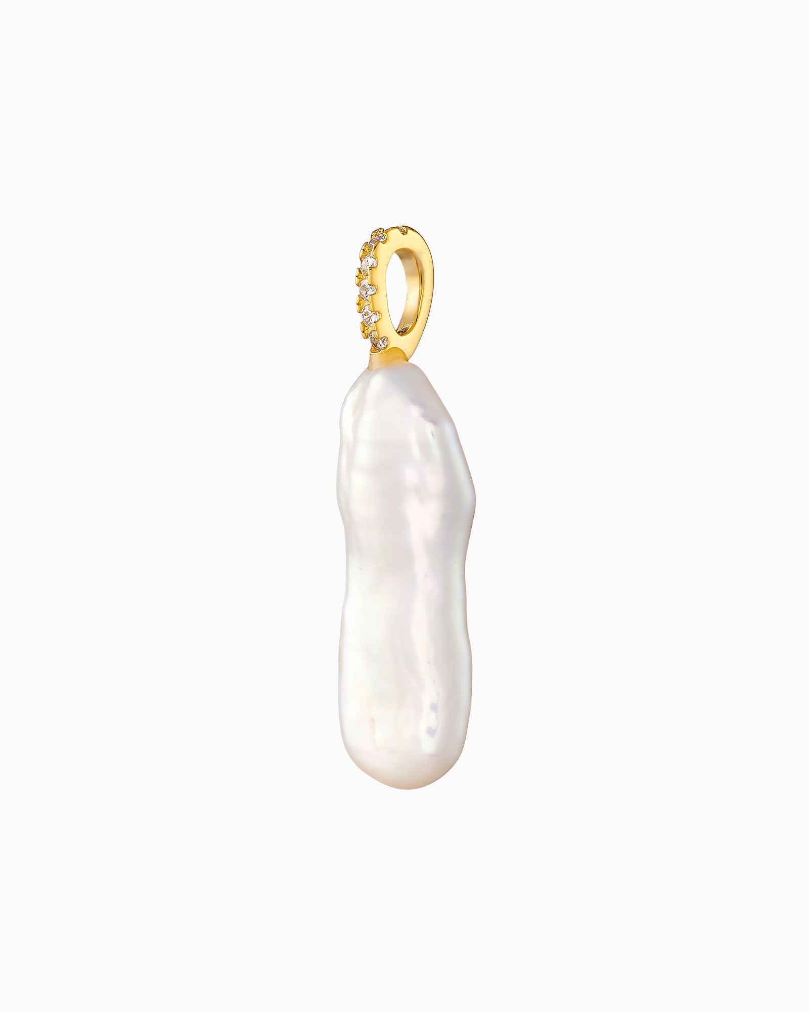 Charmed 14k Gold Vermeil Pearl Long Charm