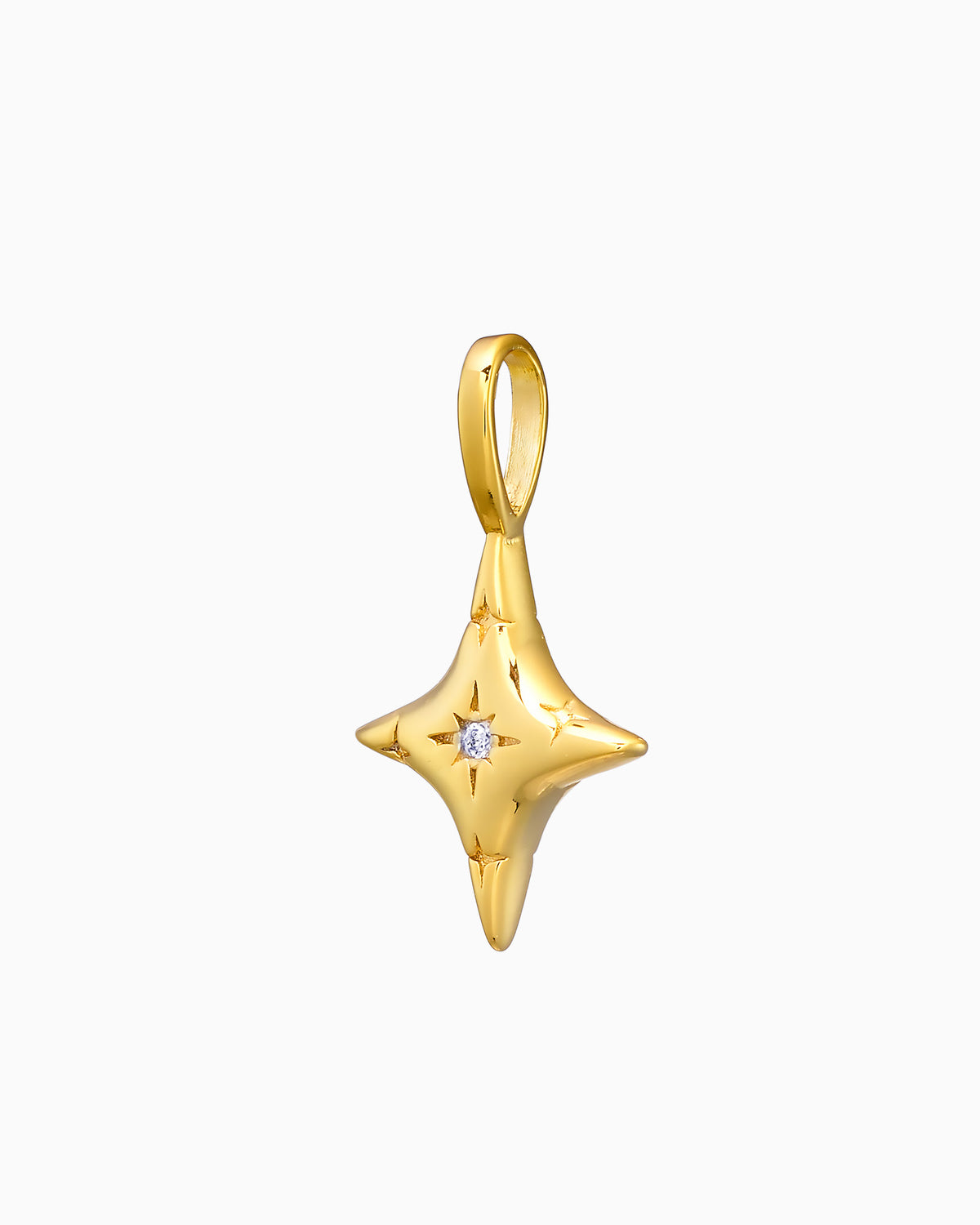 Charmed 14k Gold Vermeil Cubic Zirconia Star Charm