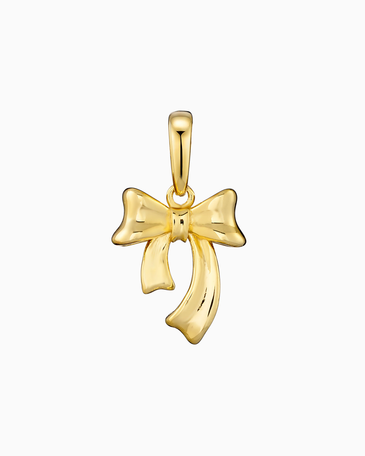 Charmed 14k Gold Vermeil Plain Bow Charm