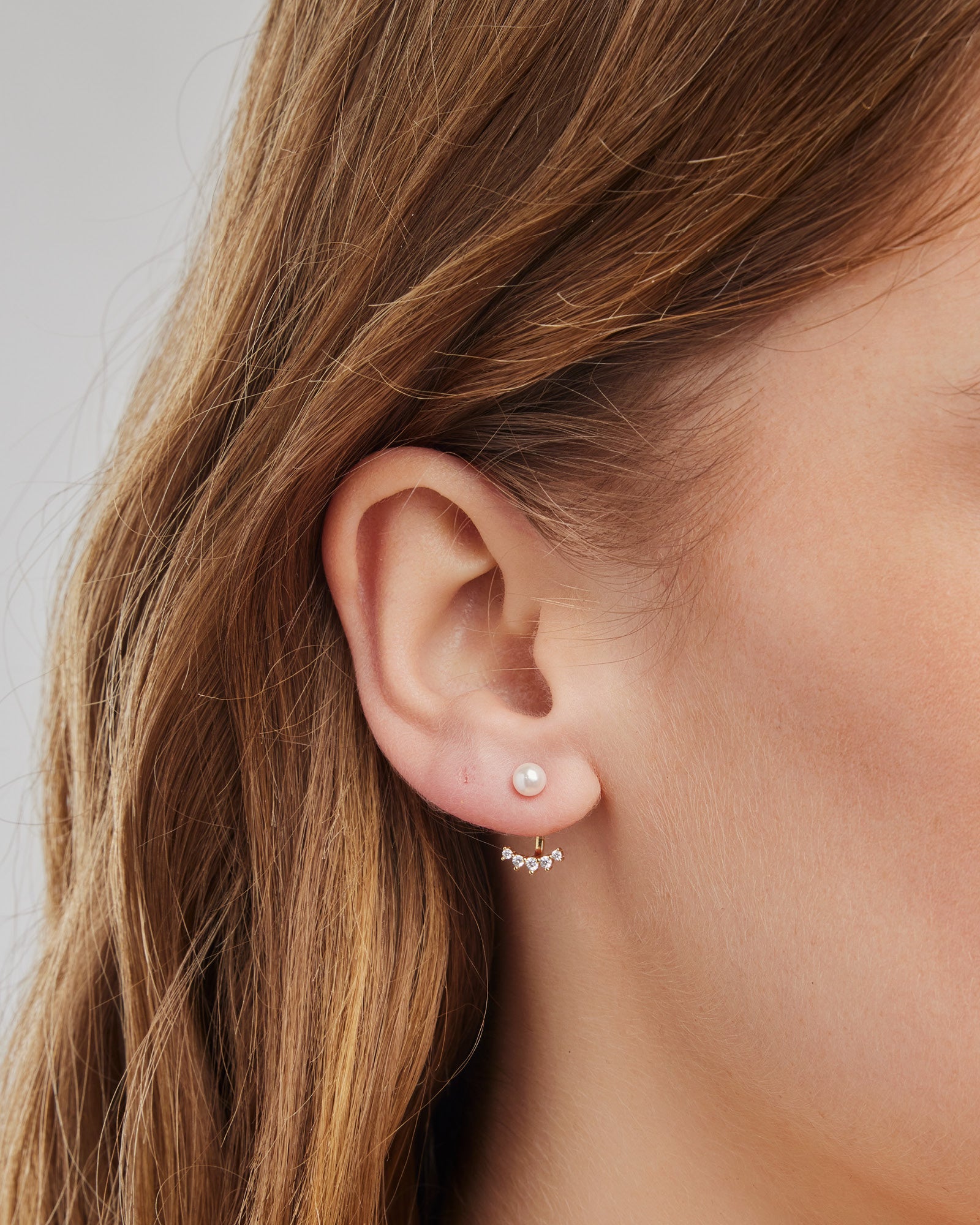 Elevate 14K Gold Vermeil Shell Pearl Ear Jacket