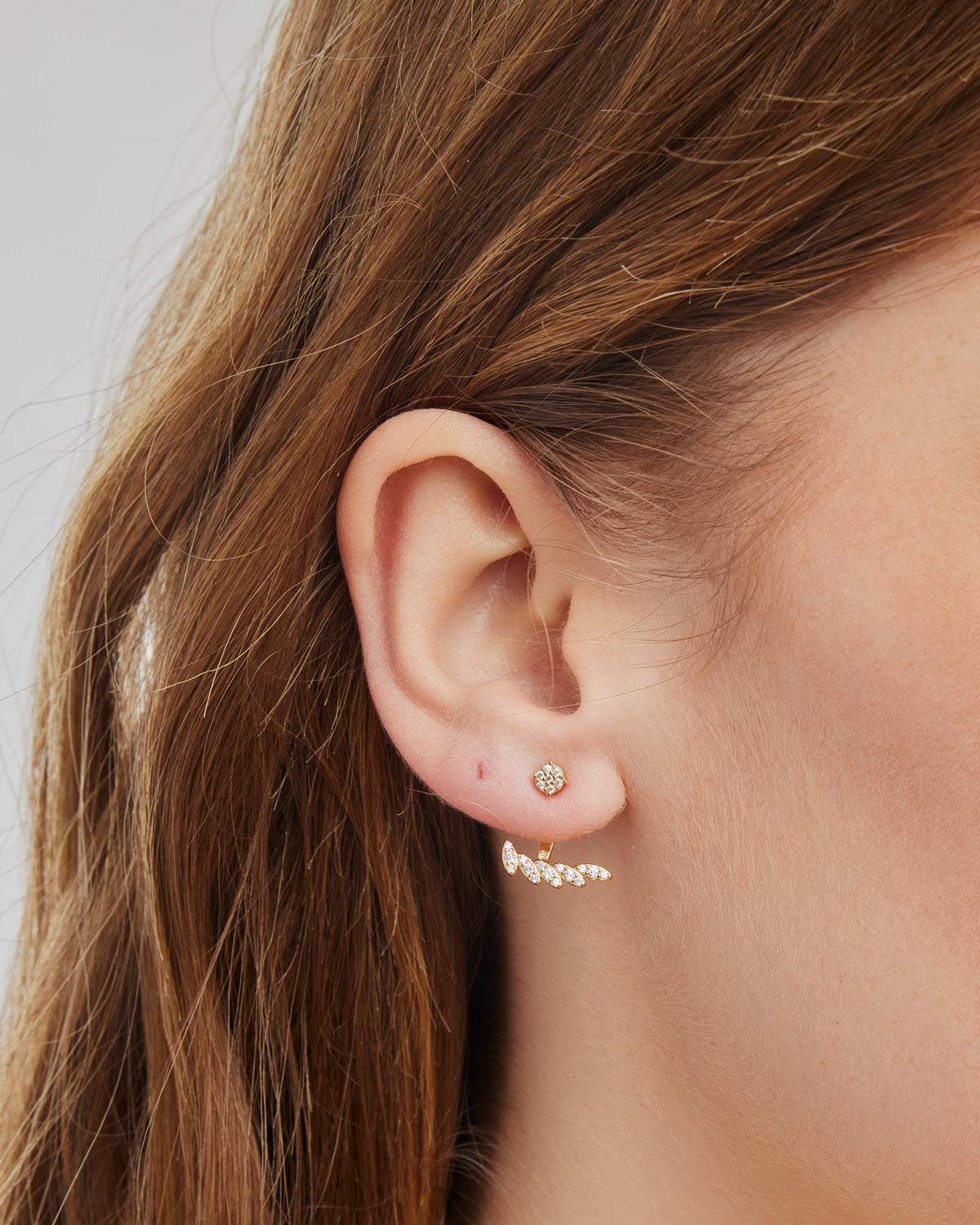 Elevate 14k Gold Vermeil Marquise Cubic Zirconia Ear Jacket